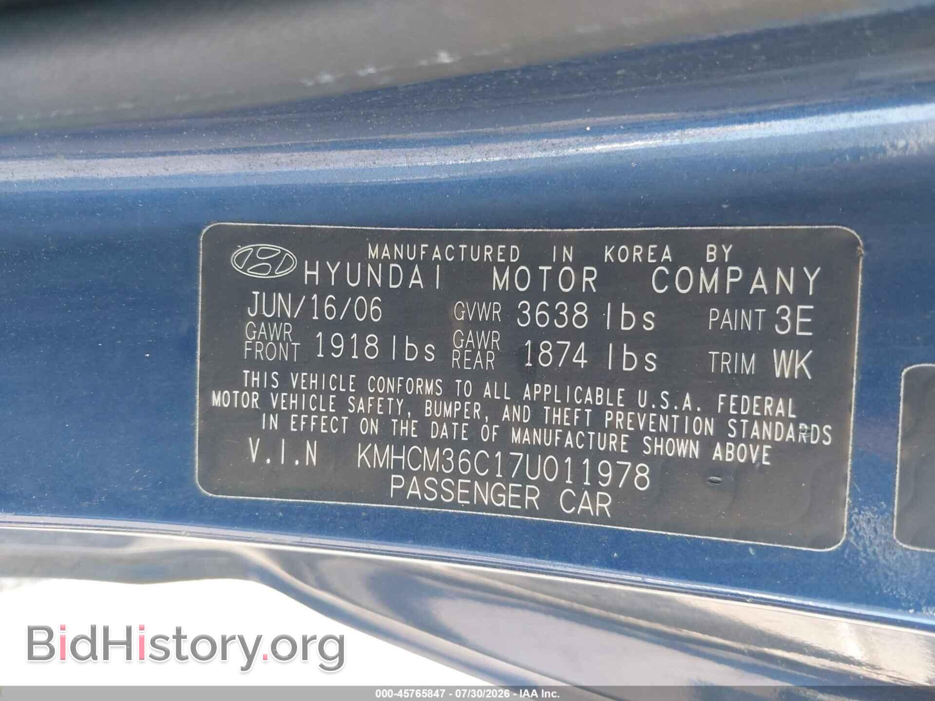 2007 HYUNDAI ACCENT - VIN: KMHCM36C17U011978 - Фото 9