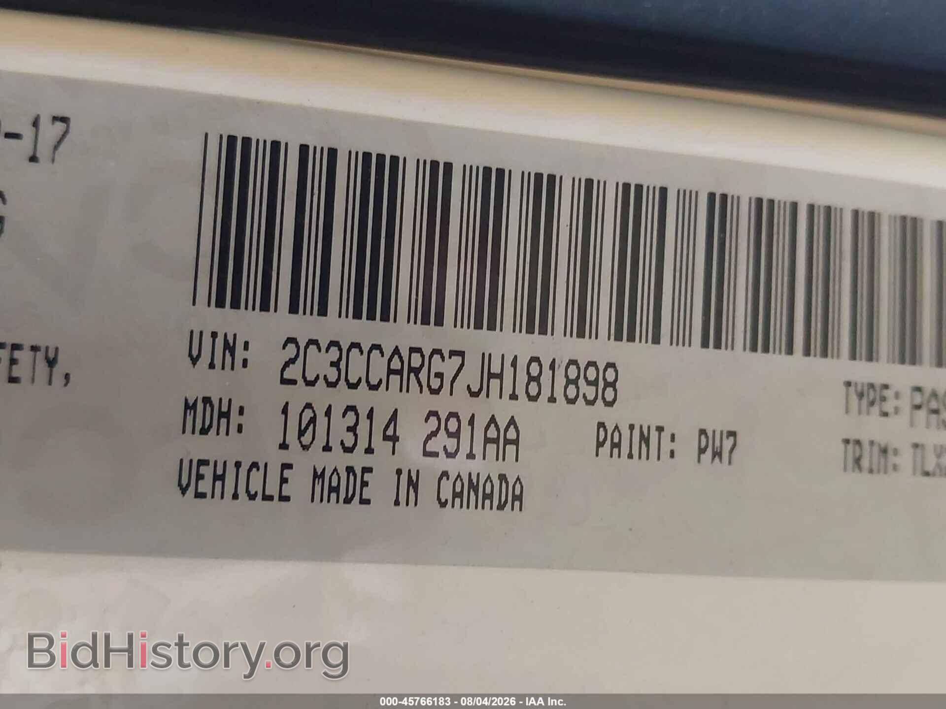 2018 CHRYSLER 300 - VIN: 2C3CCARG7JH181898 - Фото 9