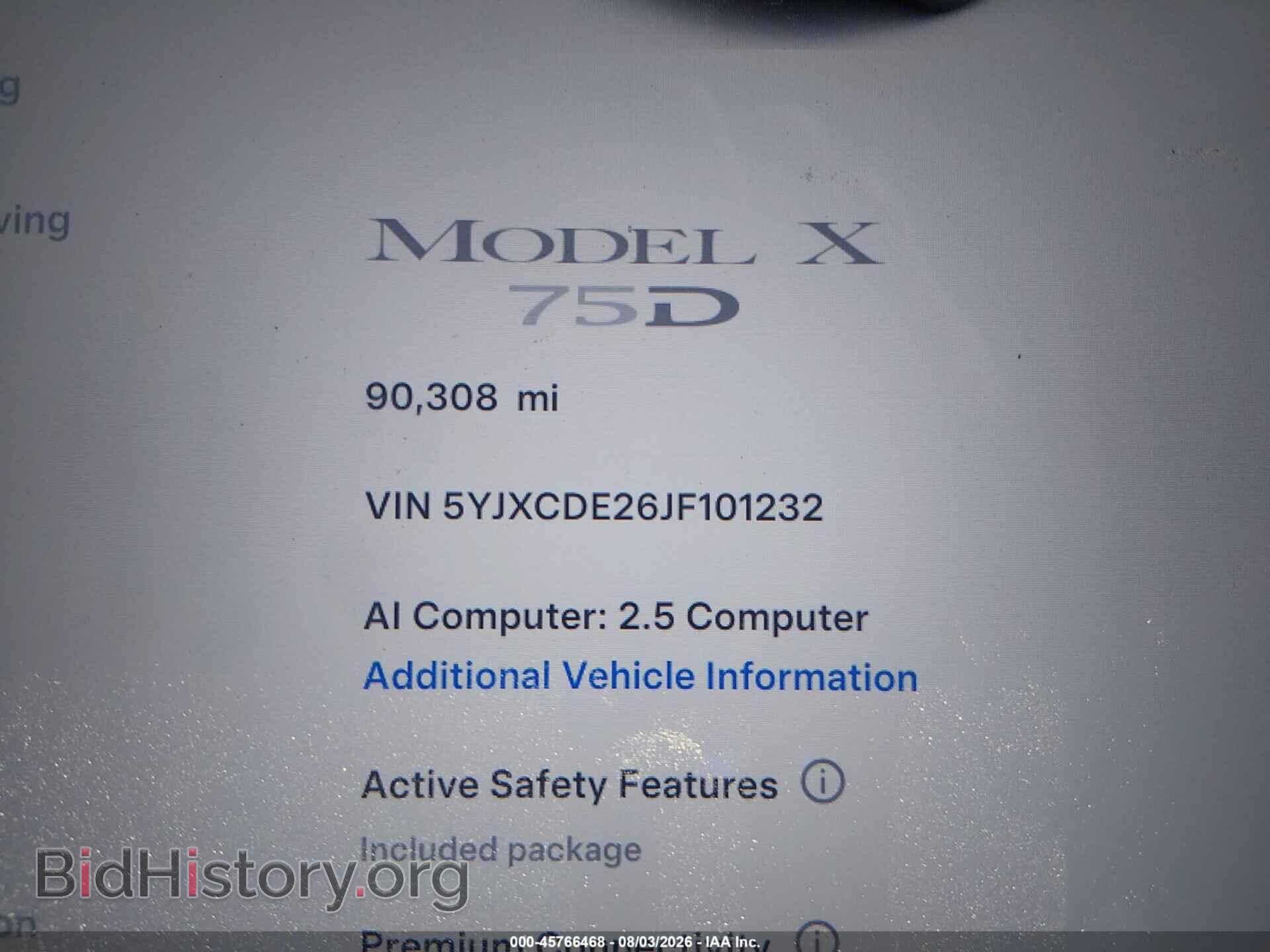 2018 TESLA MODEL X - VIN: 5YJXCDE26JF101232 - Photo 7