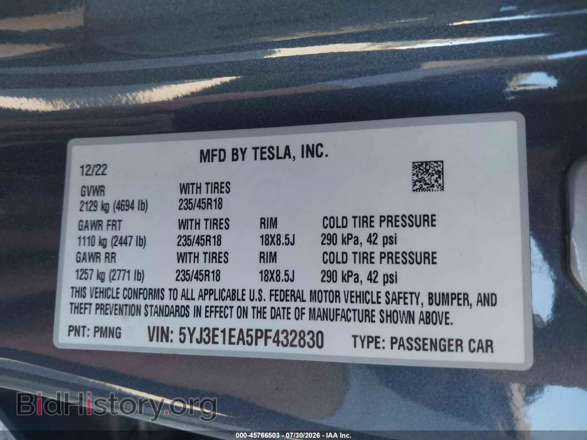 2023 TESLA MODEL 3 - VIN: 5YJ3E1EA5PF432830 - Photo 9