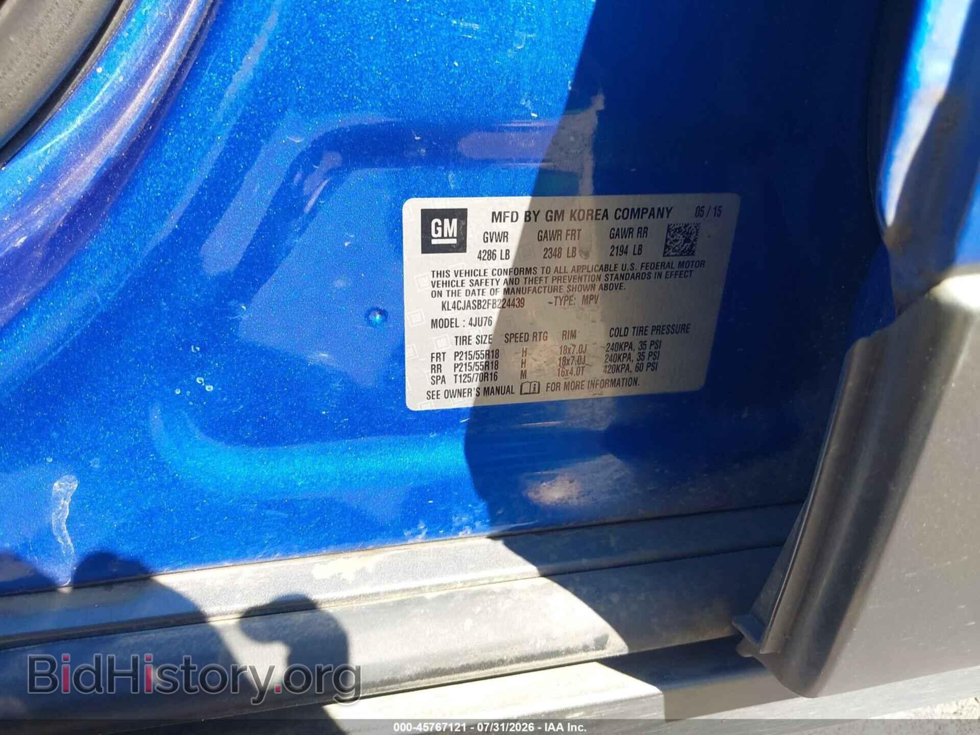 2015 BUICK ENCORE - VIN: KL4CJASB2FB224439 - Photo 9