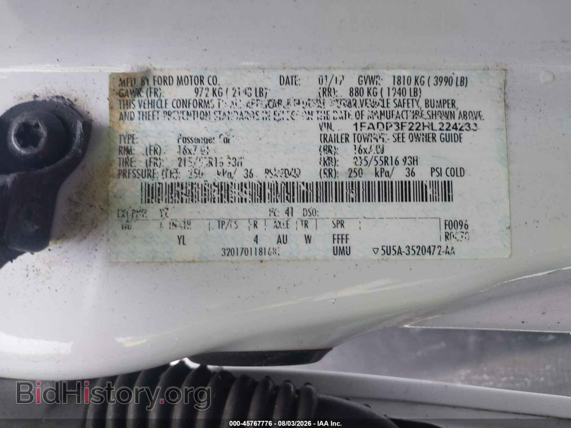 2017 FORD FOCUS - VIN: 1FADP3F22HL224233 - Photo 9