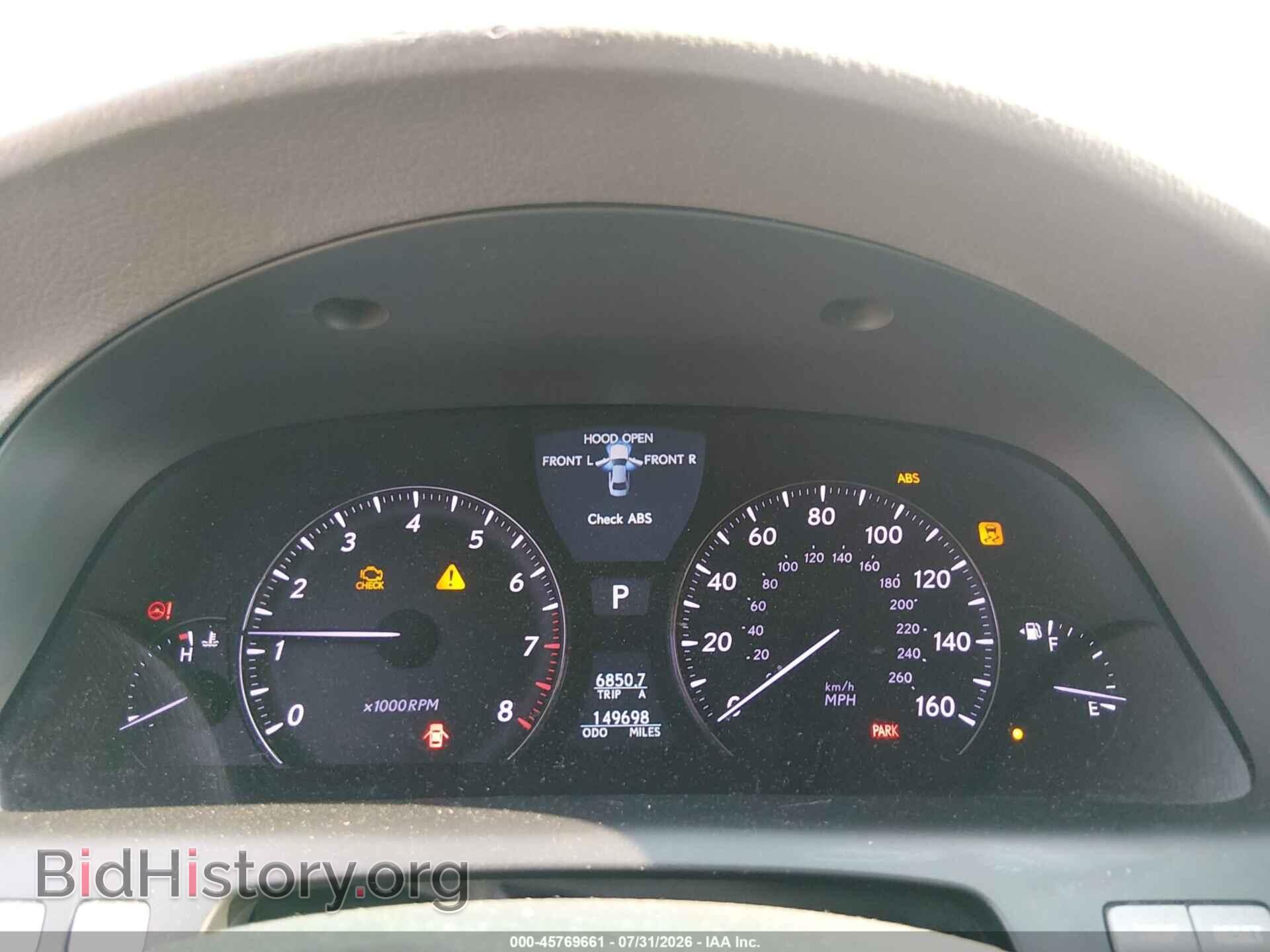 2010 LEXUS LS - VIN: JTHBL5EF1A5091907 - Фото 7