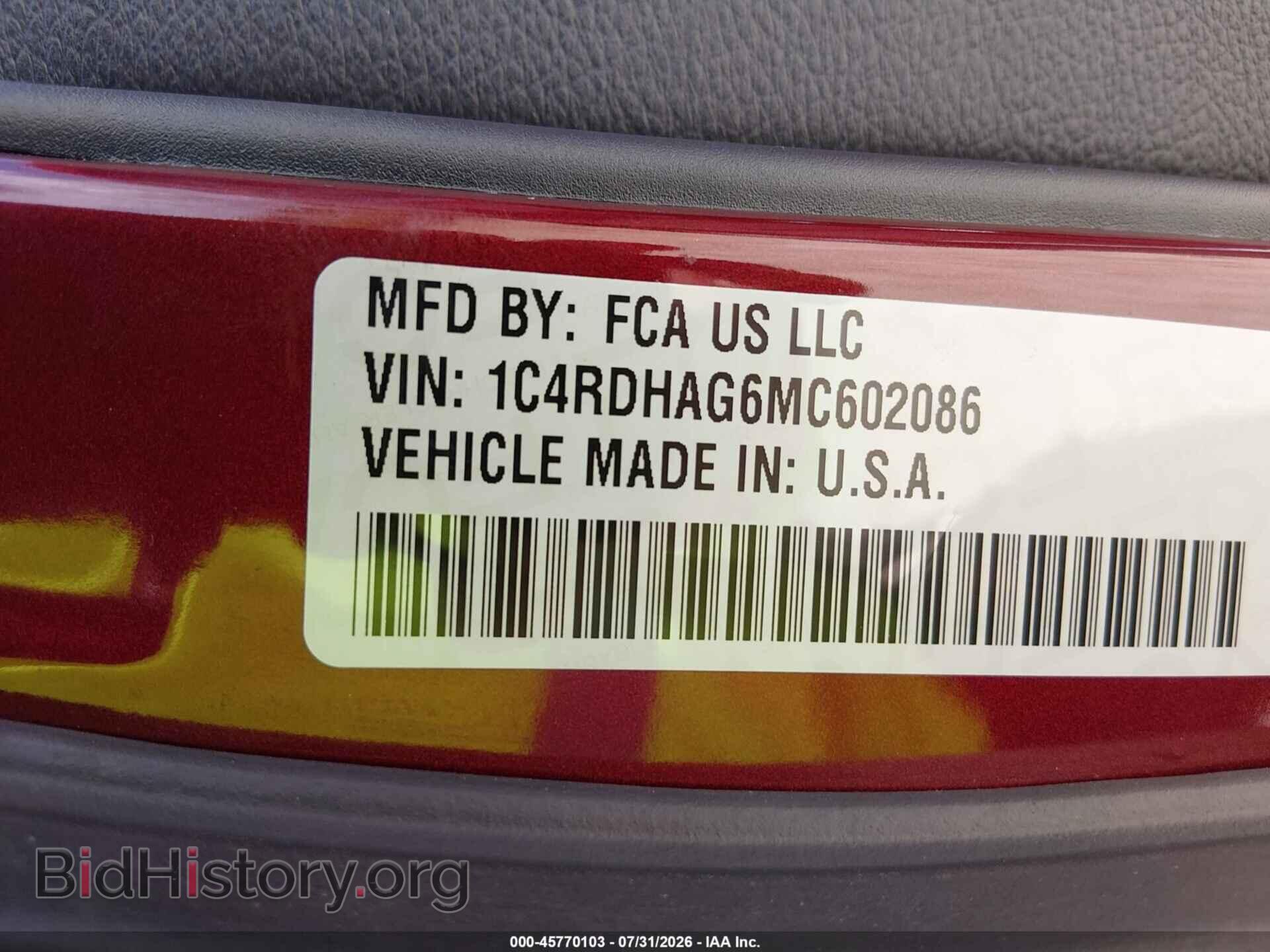 2021 DODGE DURANGO - VIN: 1C4RDHAG6MC602086 - Фото 9