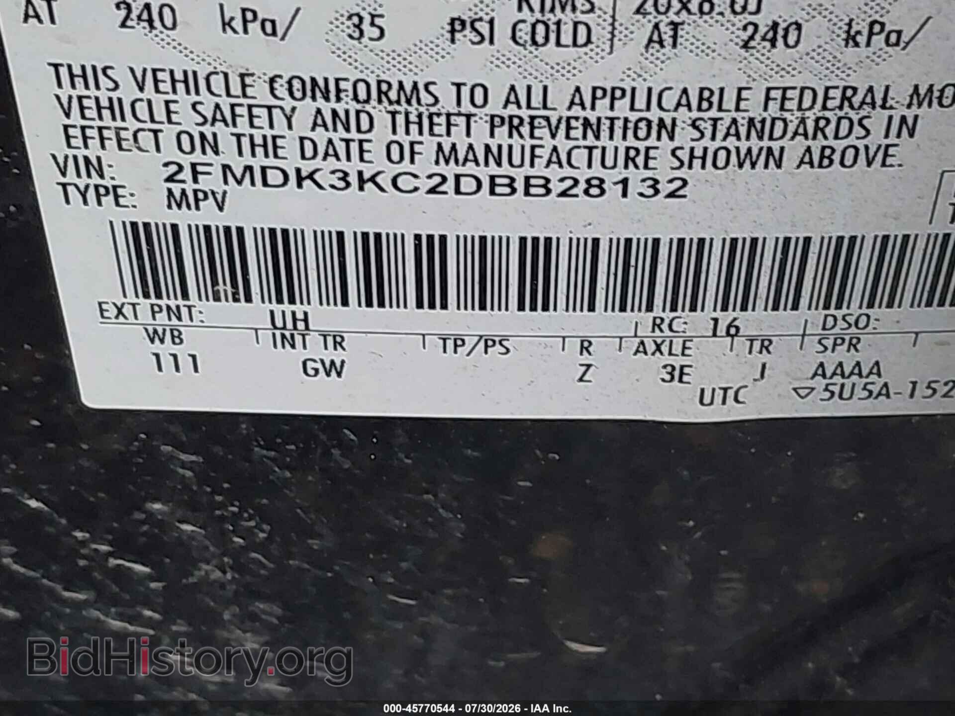 2013 FORD EDGE - VIN: 2FMDK3KC2DBB28132 - Photo 9