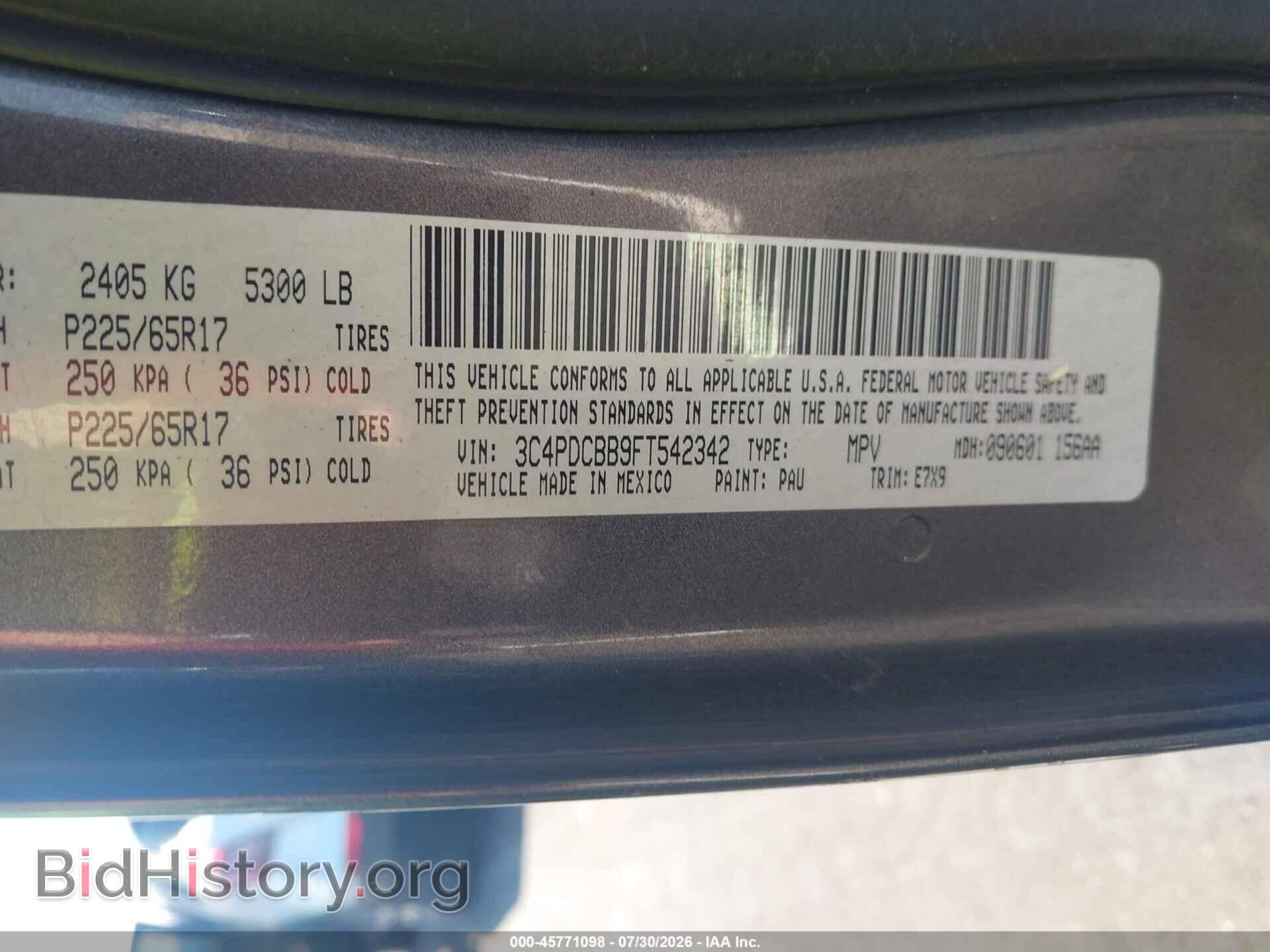 2015 DODGE JOURNEY - VIN: 3C4PDCBB9FT542342 - Photo 9