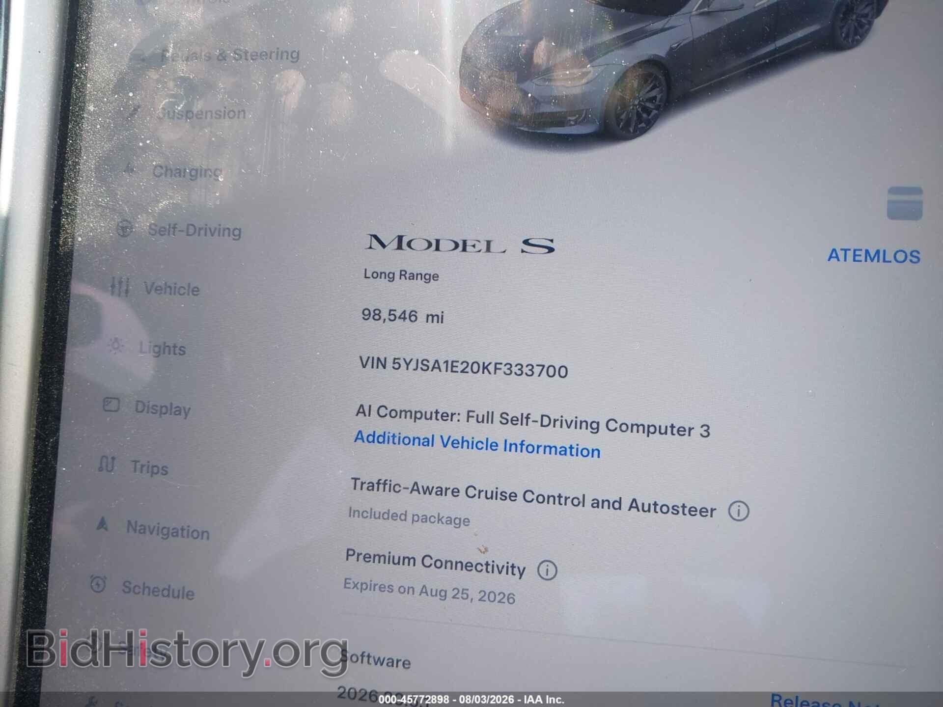 2019 TESLA MODEL S - VIN: 5YJSA1E20KF333700 - Photo 7