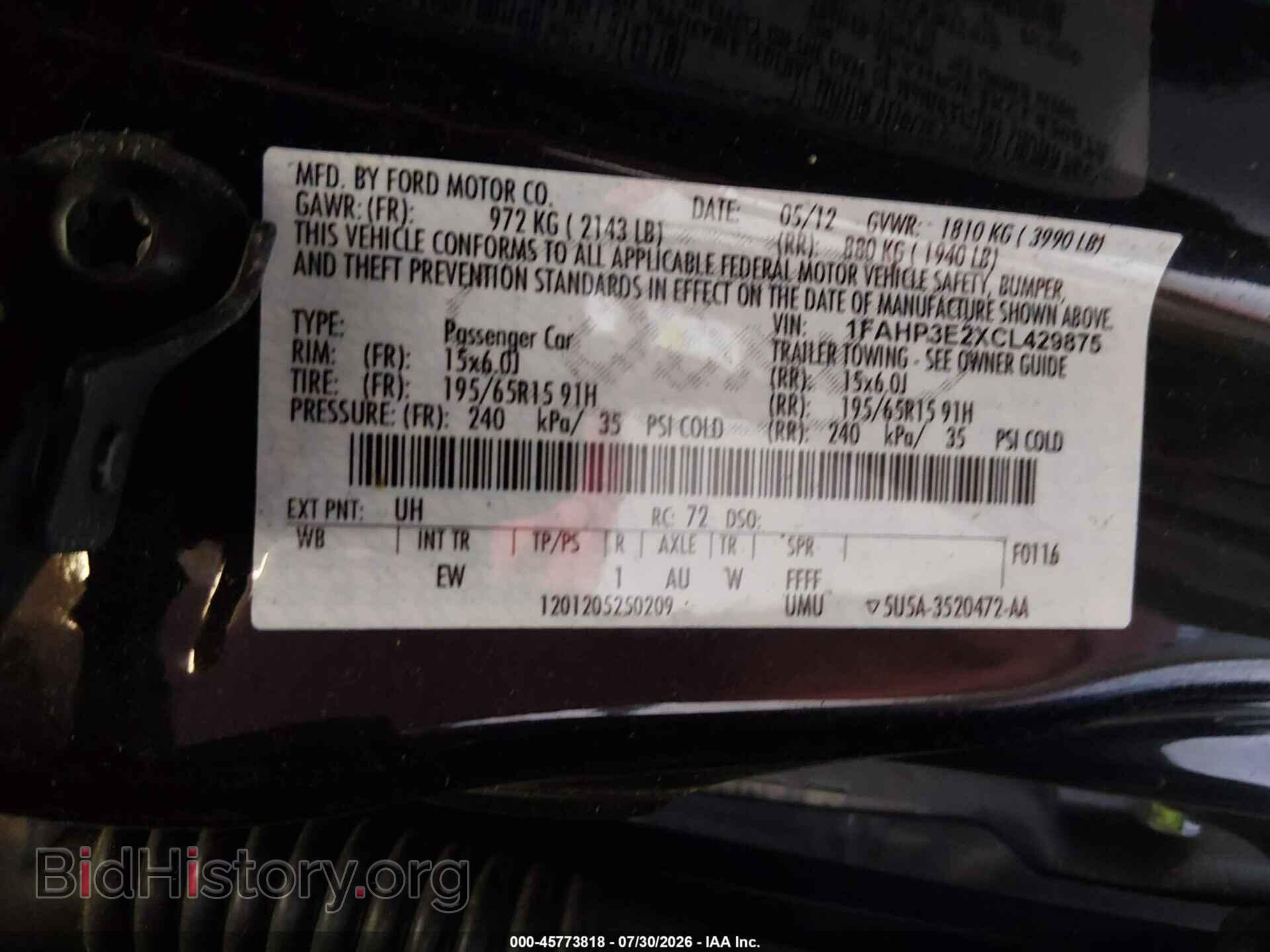 2012 FORD FOCUS - VIN: 1FAHP3E2XCL429875 - Photo 9