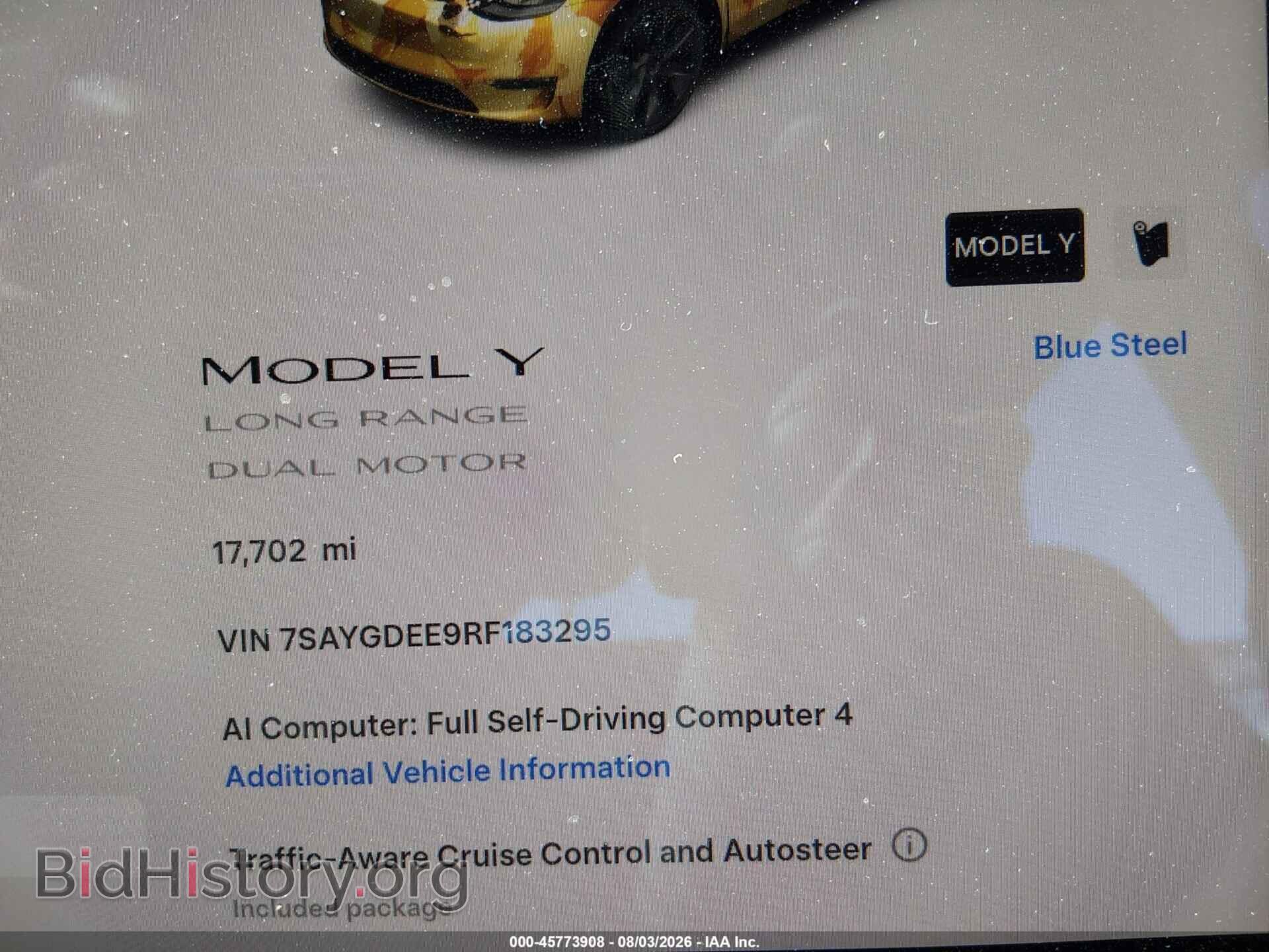 2024 TESLA MODEL Y - VIN: 7SAYGDEE9RF183295 - Фото 7