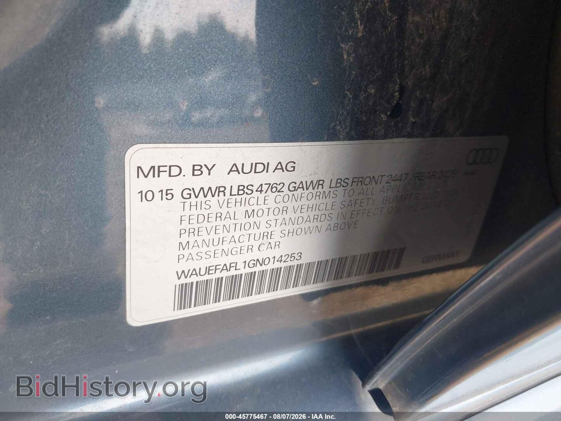 2016 AUDI A4 - VIN: WAUEFAFL1GN014253 - Photo 9