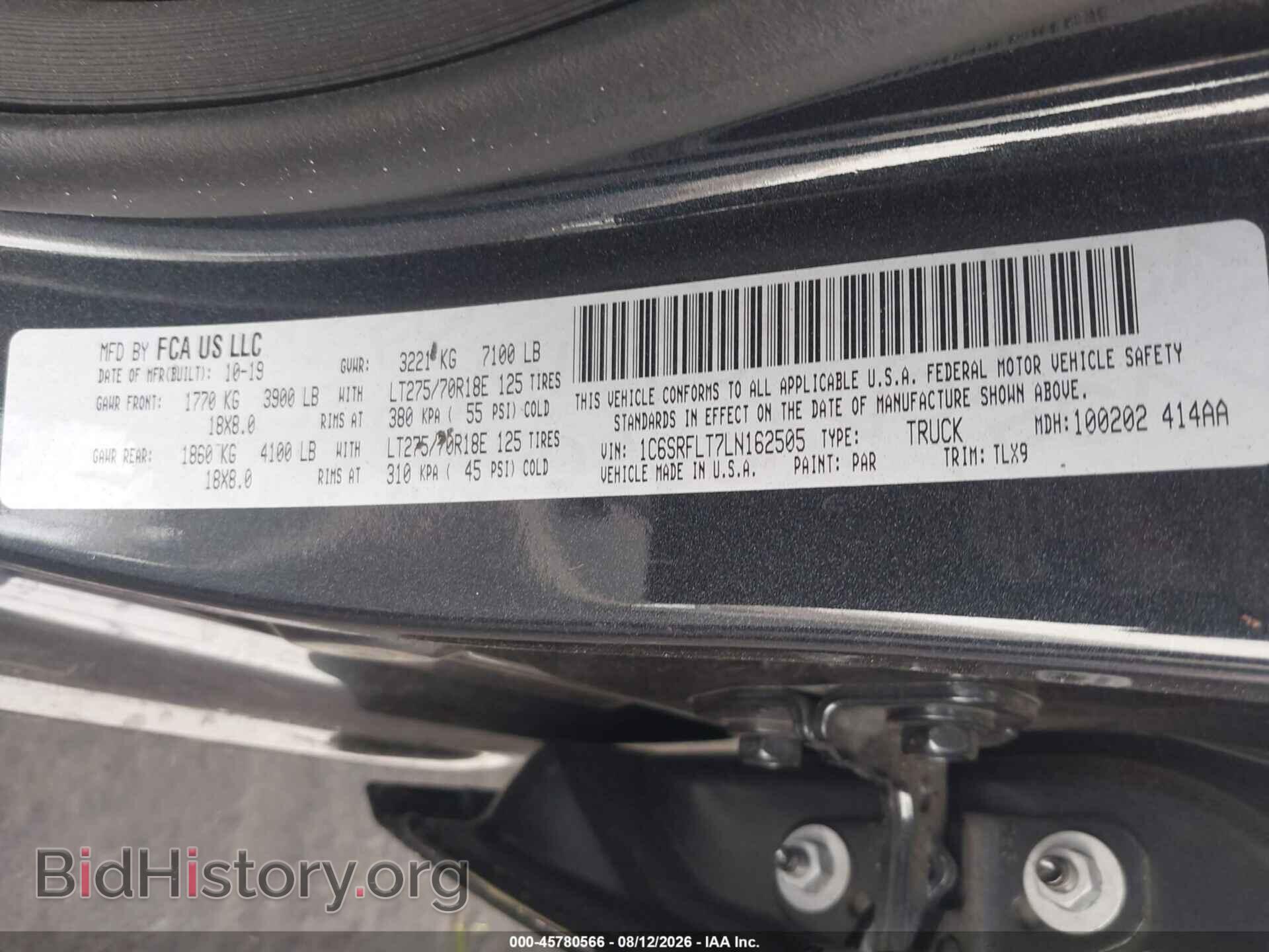 2020 RAM 1500 - VIN: 1C6SRFLT7LN162505 - Photo 9