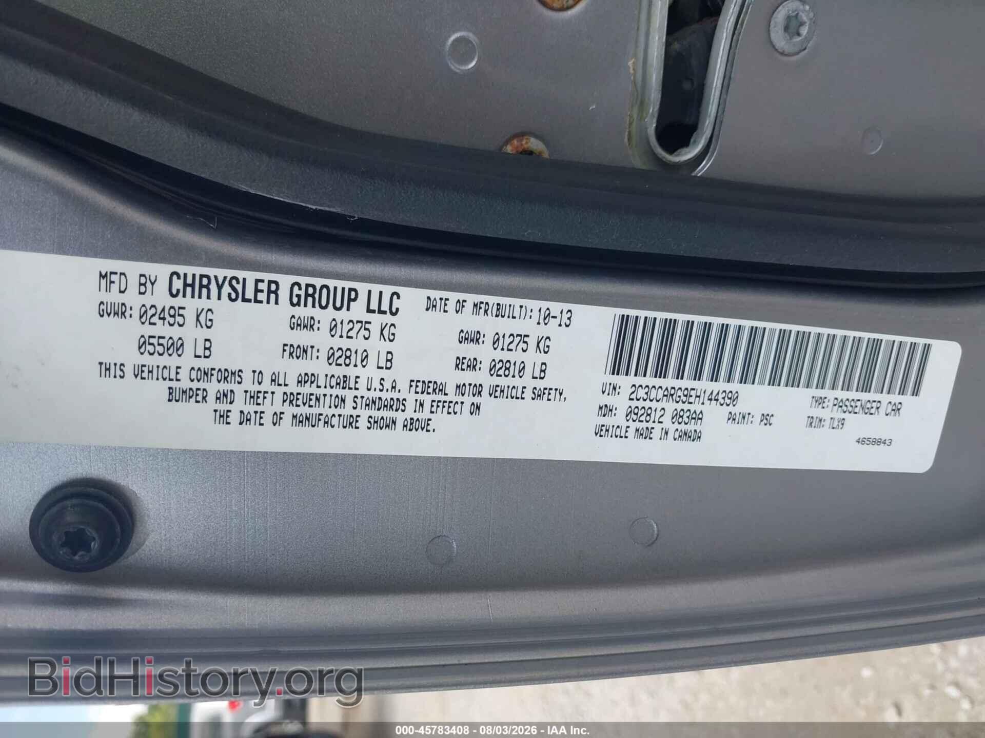 2014 CHRYSLER 300 - VIN: 2C3CCARG9EH144390 - Photo 9