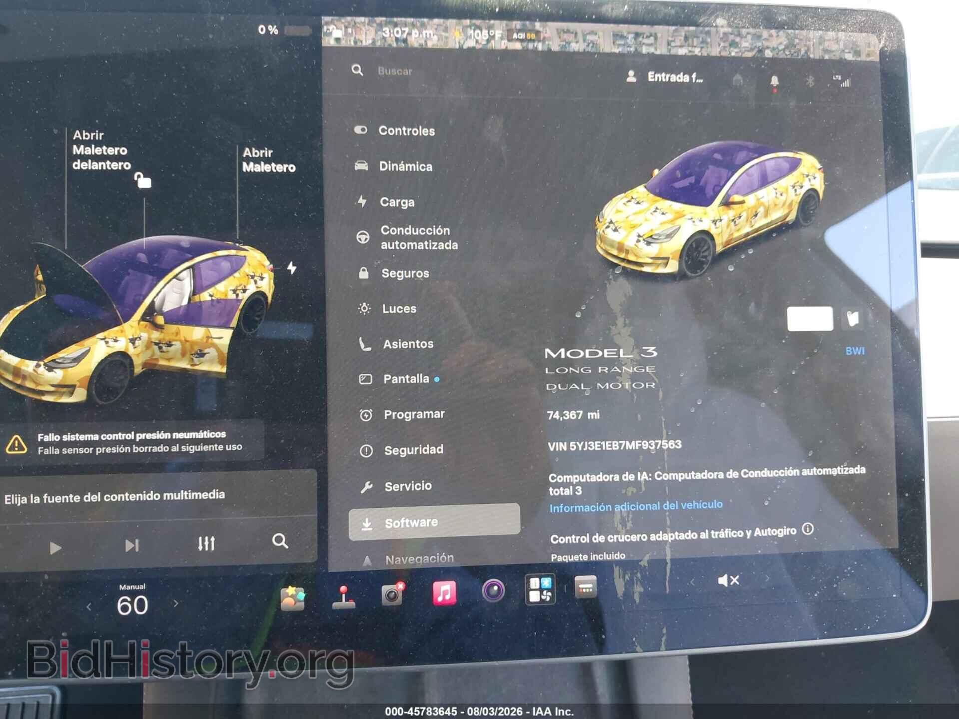 2021 TESLA MODEL 3 - VIN: 5YJ3E1EB7MF937563 - Фото 7