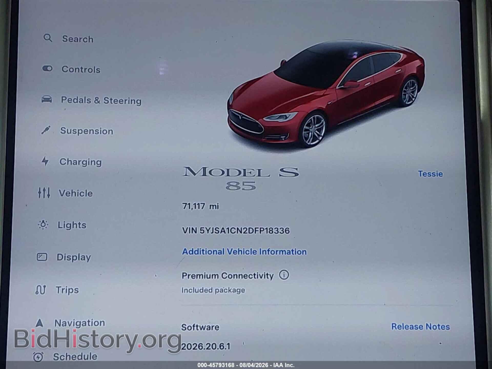 2013 TESLA MODEL S - VIN: 5YJSA1CN2DFP18336 - Photo 7