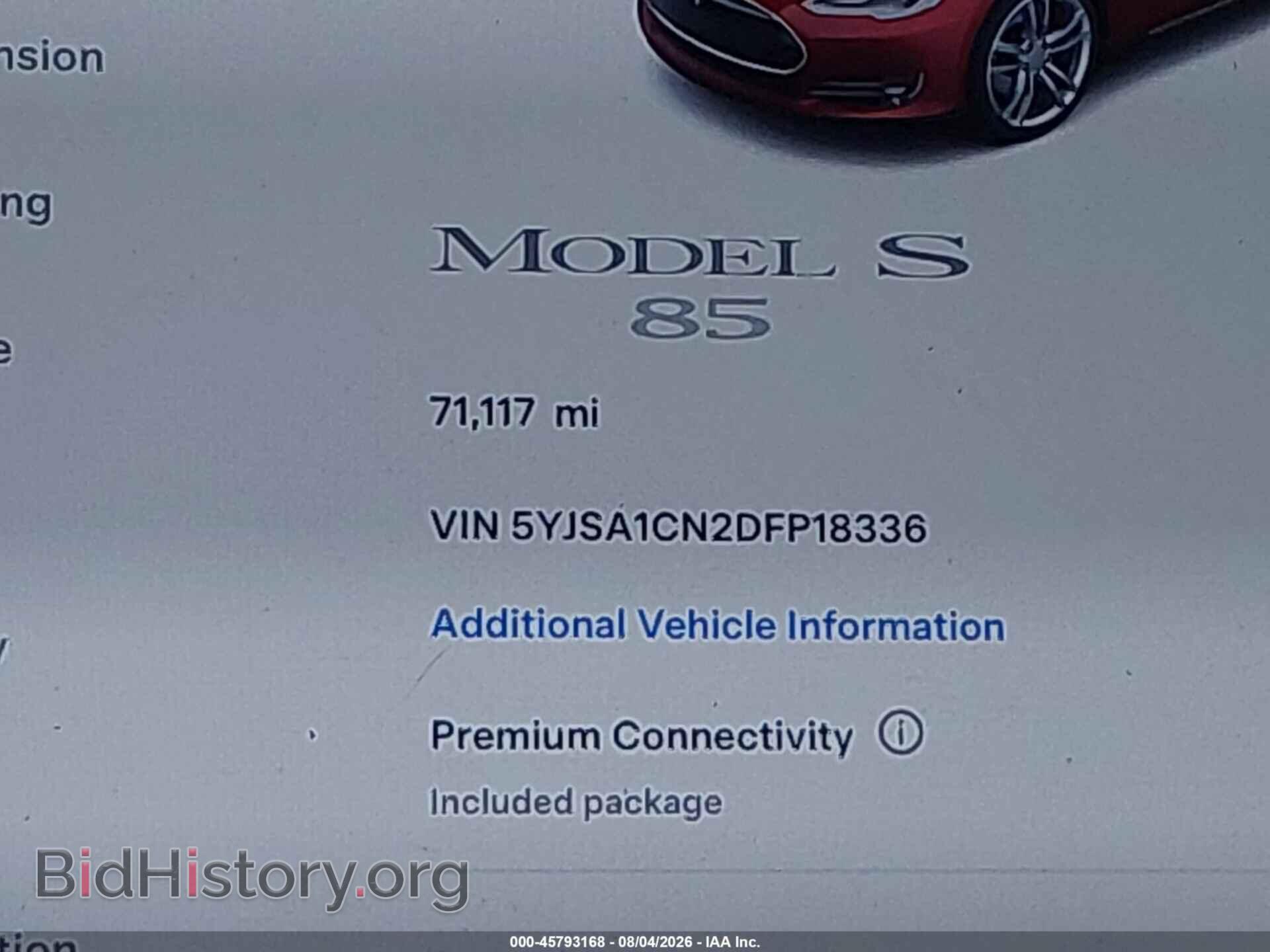 2013 TESLA MODEL S - VIN: 5YJSA1CN2DFP18336 - Photo 9