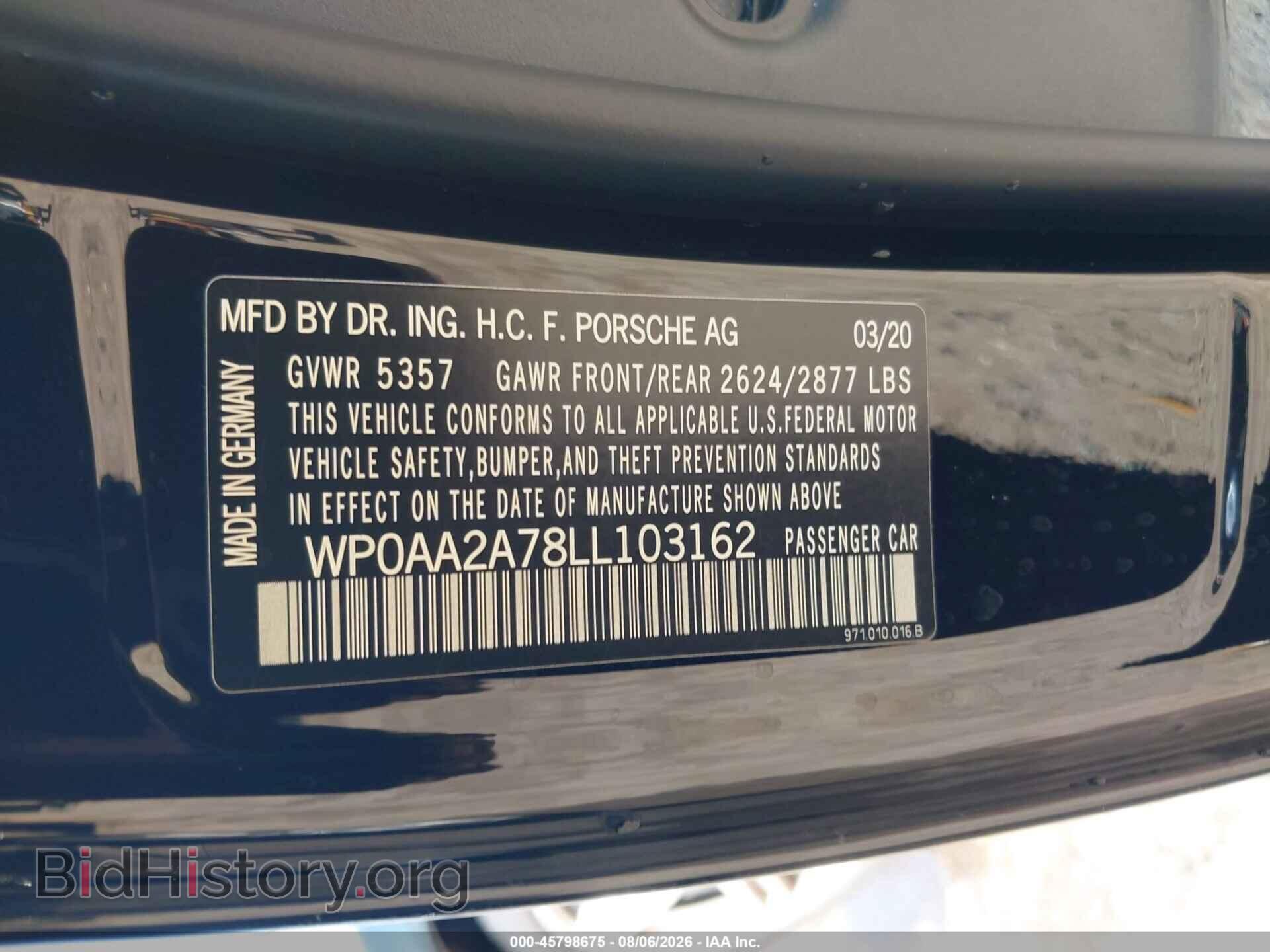 2020 PORSCHE PANAMERA - VIN: WP0AA2A78LL103162 - Photo 9