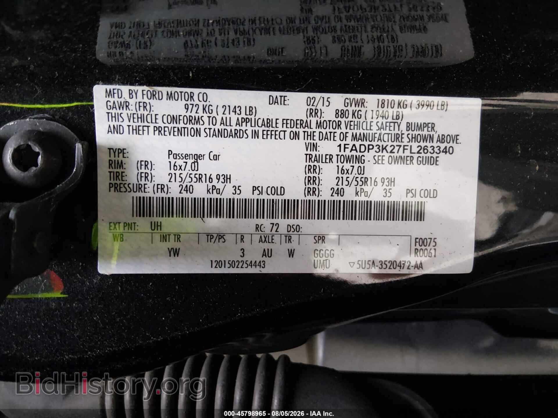 2015 FORD FOCUS - VIN: 1FADP3K27FL263340 - Photo 9