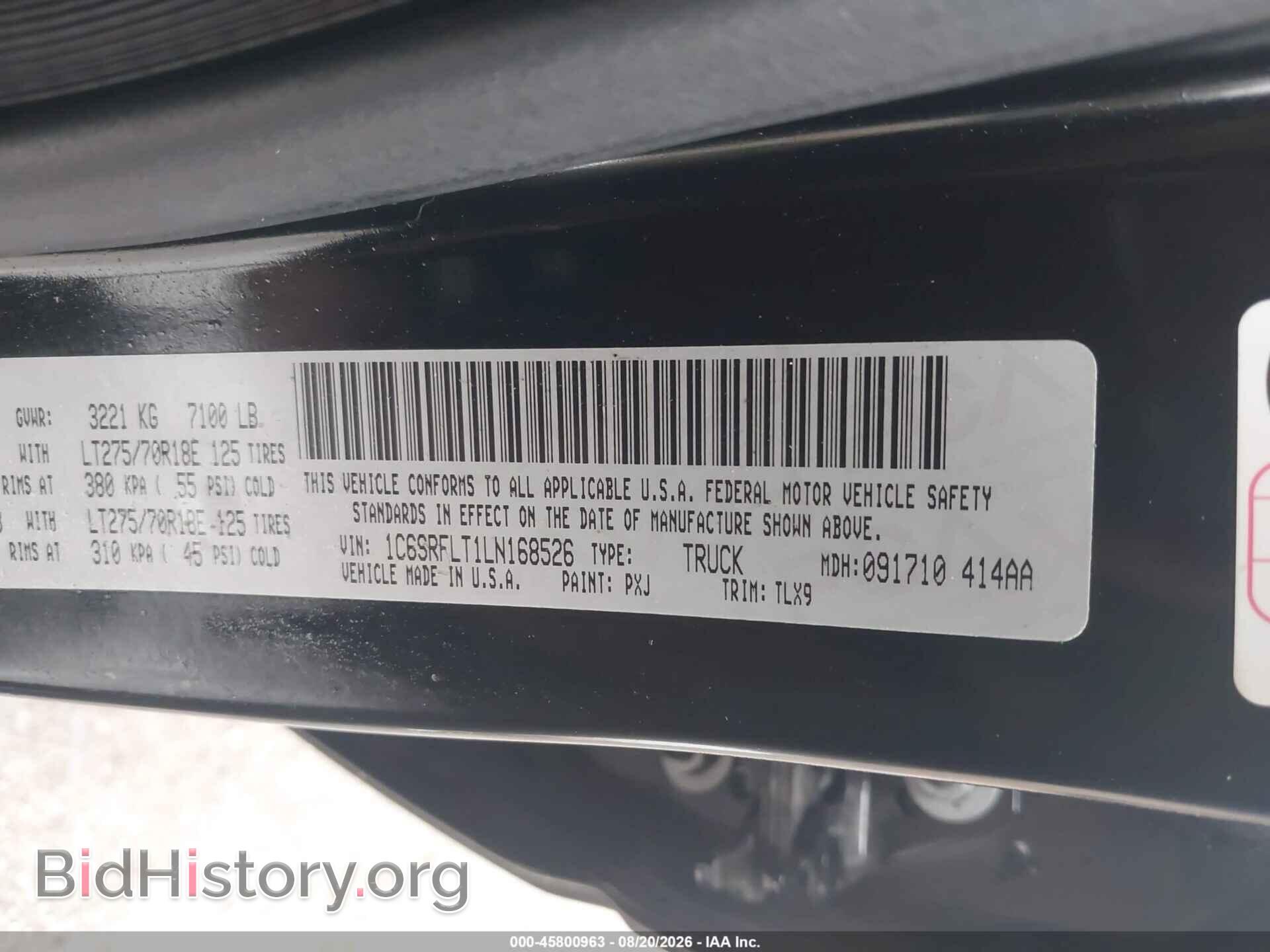 2020 RAM 1500 - VIN: 1C6SRFLT1LN168526 - Photo 9