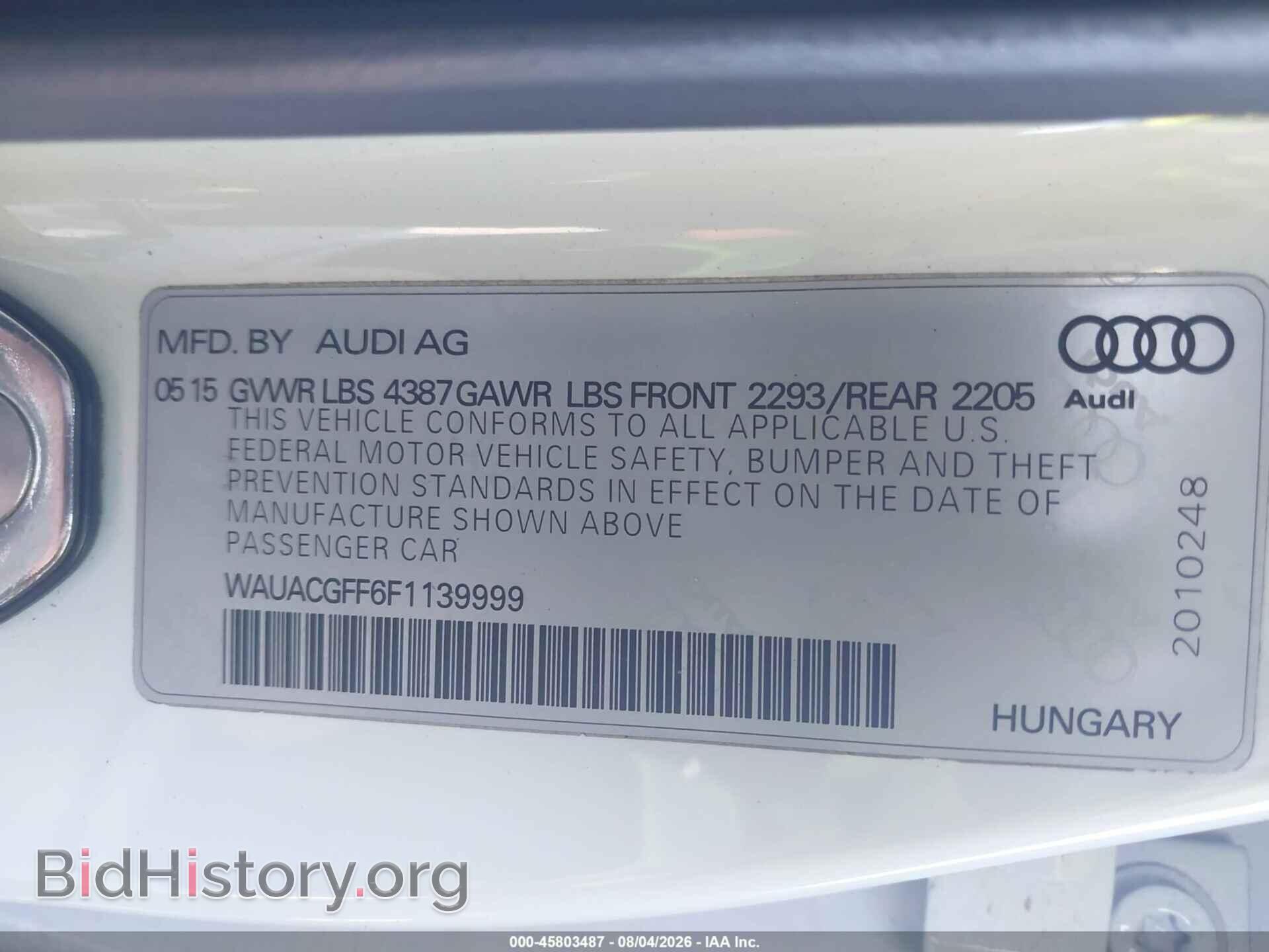 2015 AUDI A3 - VIN: WAUACGFF6F1139999 - Photo 9