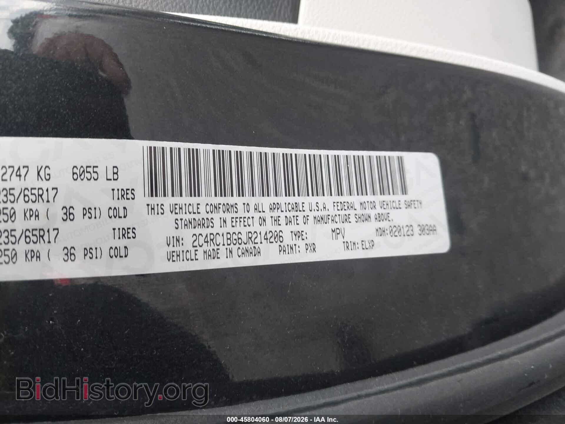 2018 CHRYSLER PACIFICA - VIN: 2C4RC1BG6JR214206 - Photo 9