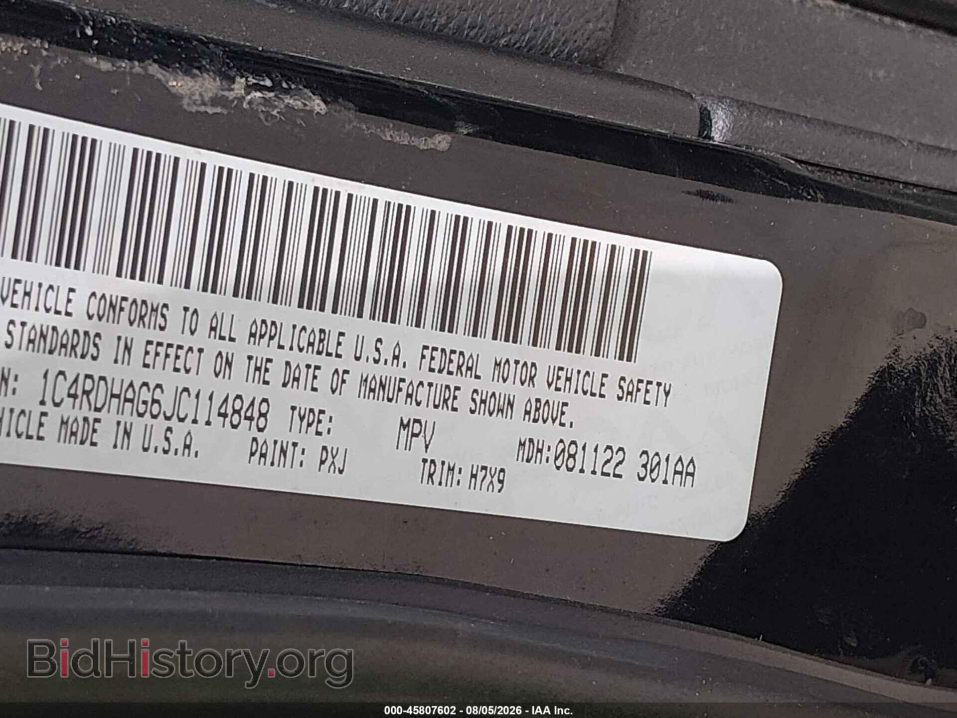2018 DODGE DURANGO - VIN: 1C4RDHAG6JC114848 - Photo 9