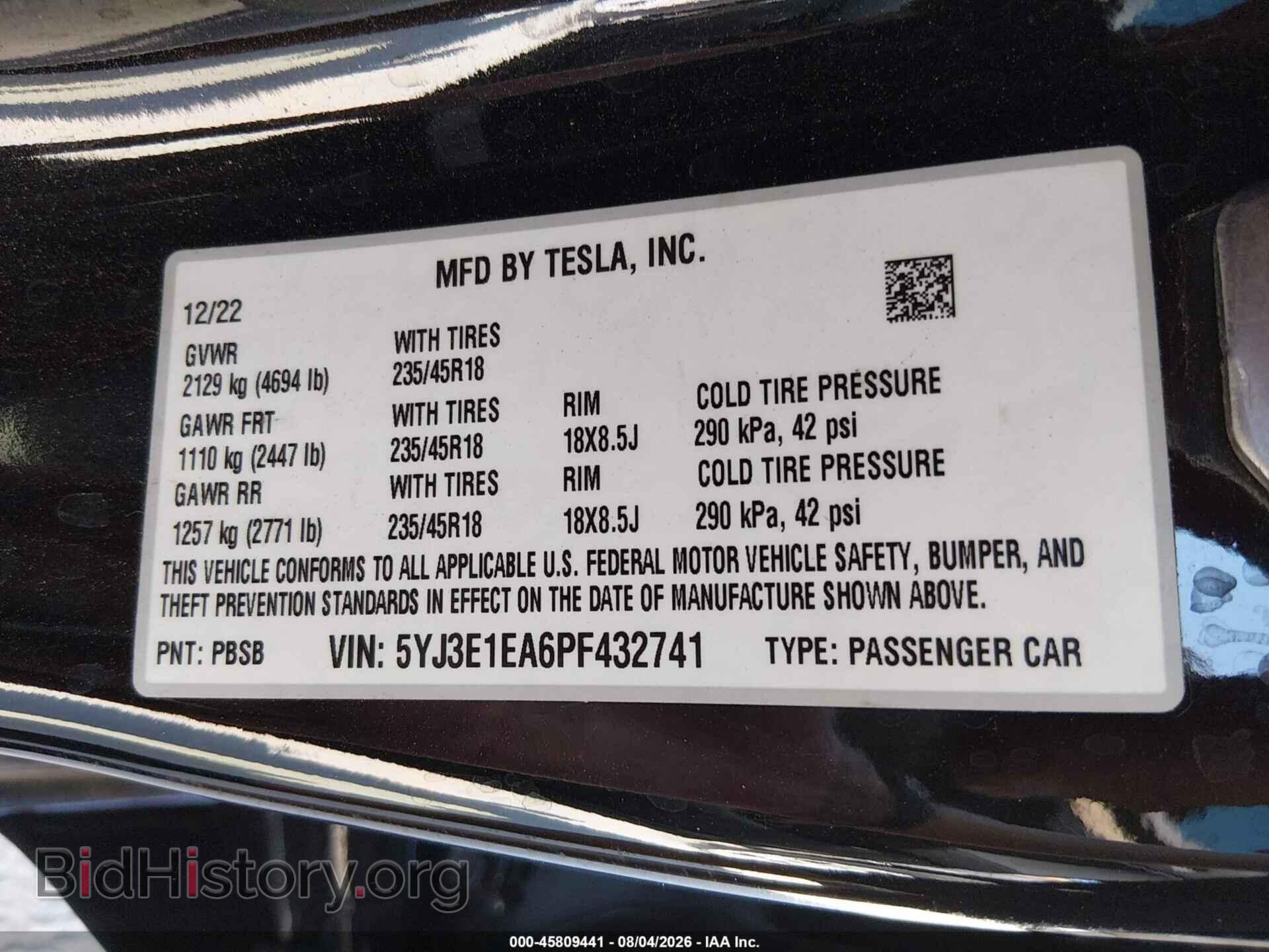 2023 TESLA MODEL 3 - VIN: 5YJ3E1EA6PF432741 - Фото 9