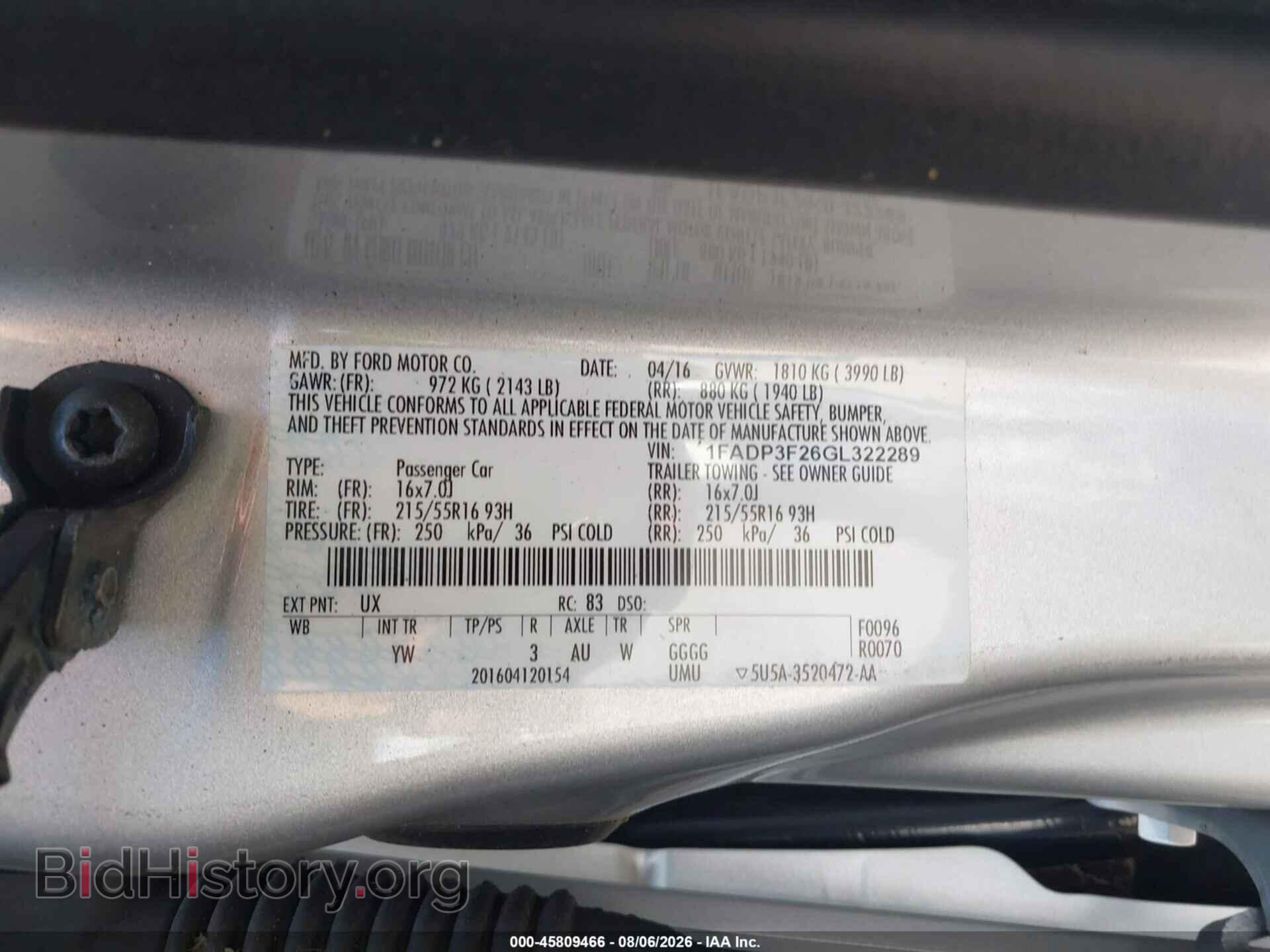 2016 FORD FOCUS - VIN: 1FADP3F26GL322289 - Photo 9