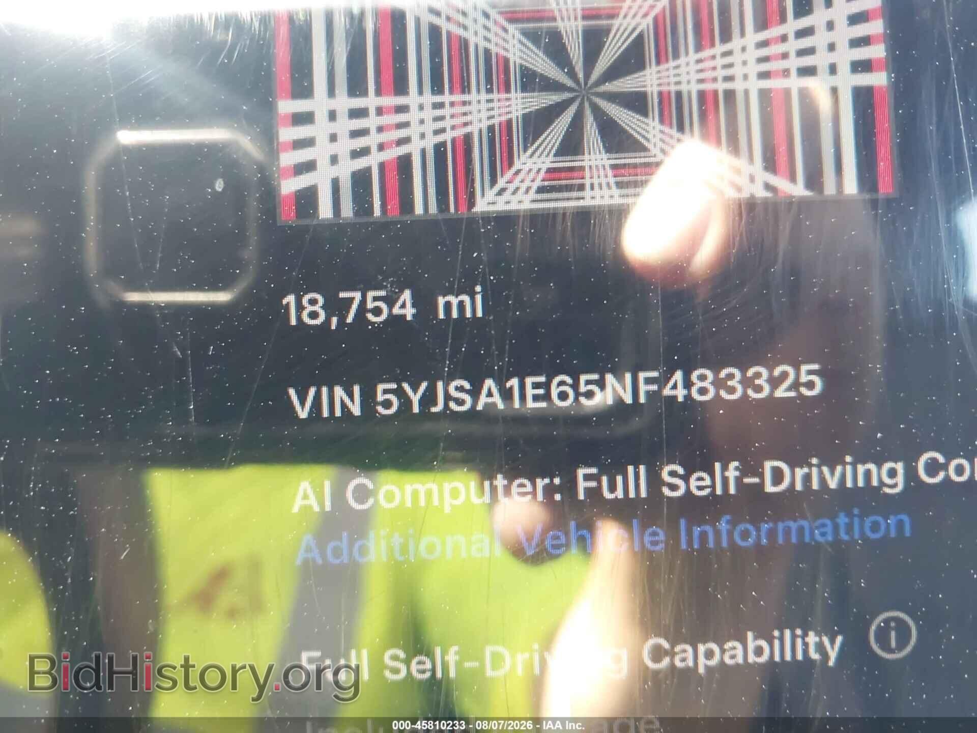 2022 TESLA MODEL S - VIN: 5YJSA1E65NF483325 - Фото 16