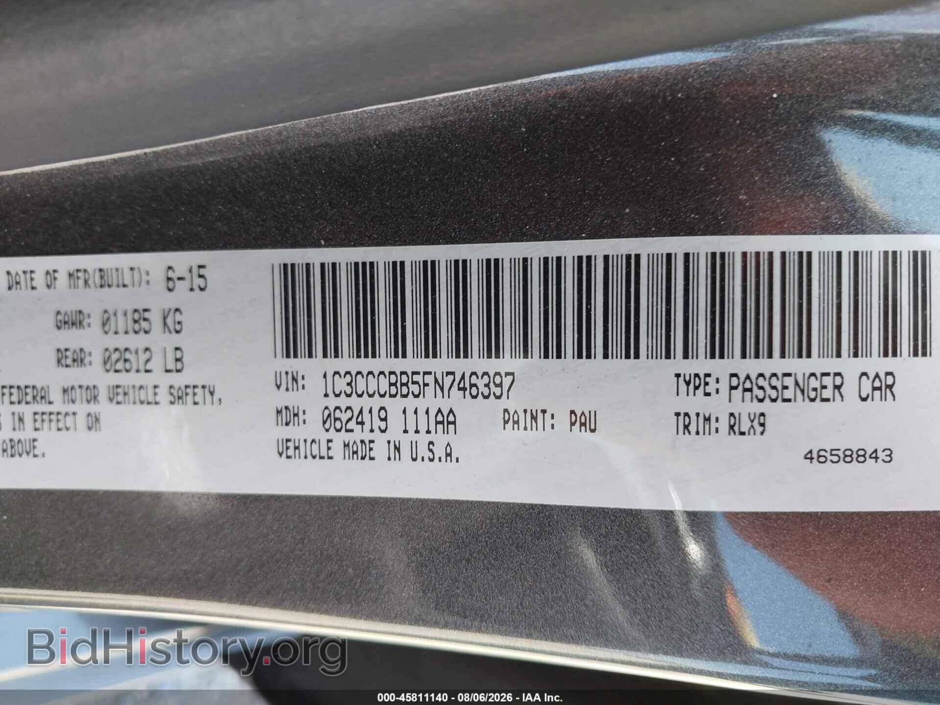 2015 CHRYSLER 200 - VIN: 1C3CCCBB5FN746397 - Photo 9