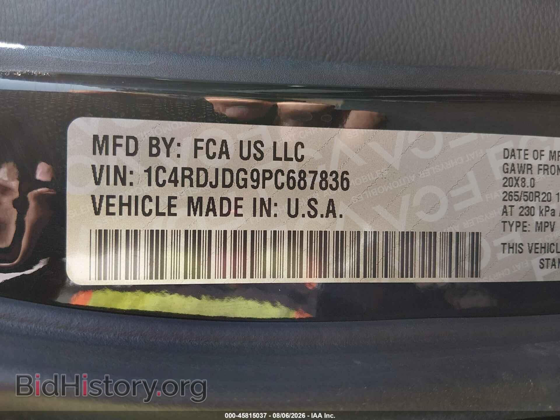 2023 DODGE DURANGO - VIN: 1C4RDJDG9PC687836 - Photo 9