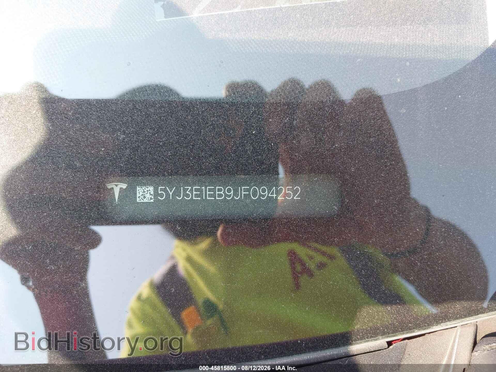 2018 TESLA MODEL 3 - VIN: 5YJ3E1EB9JF094252 - Фото 9