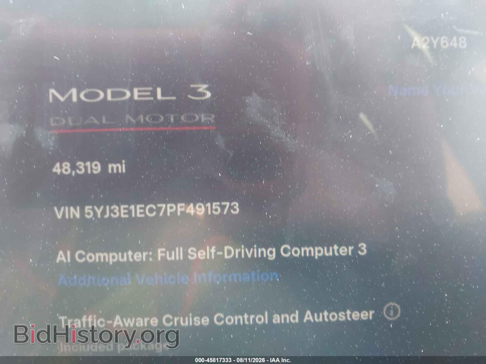 2023 TESLA MODEL 3 - VIN: 5YJ3E1EC7PF491573 - Фото 7