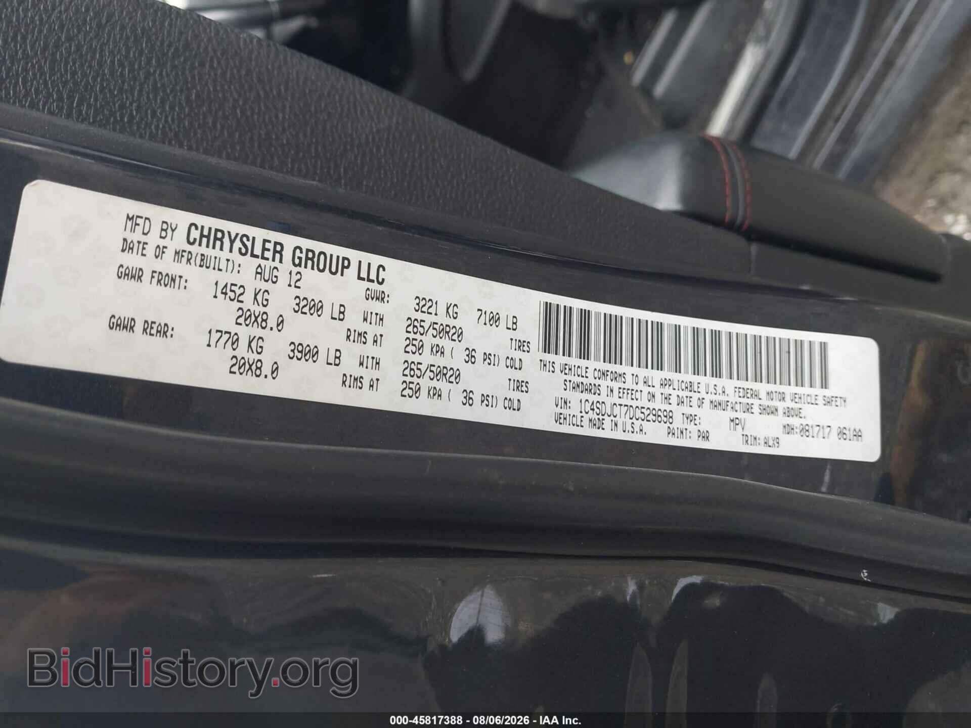 2013 DODGE DURANGO - VIN: 1C4SDJCT7DC529698 - Photo 9