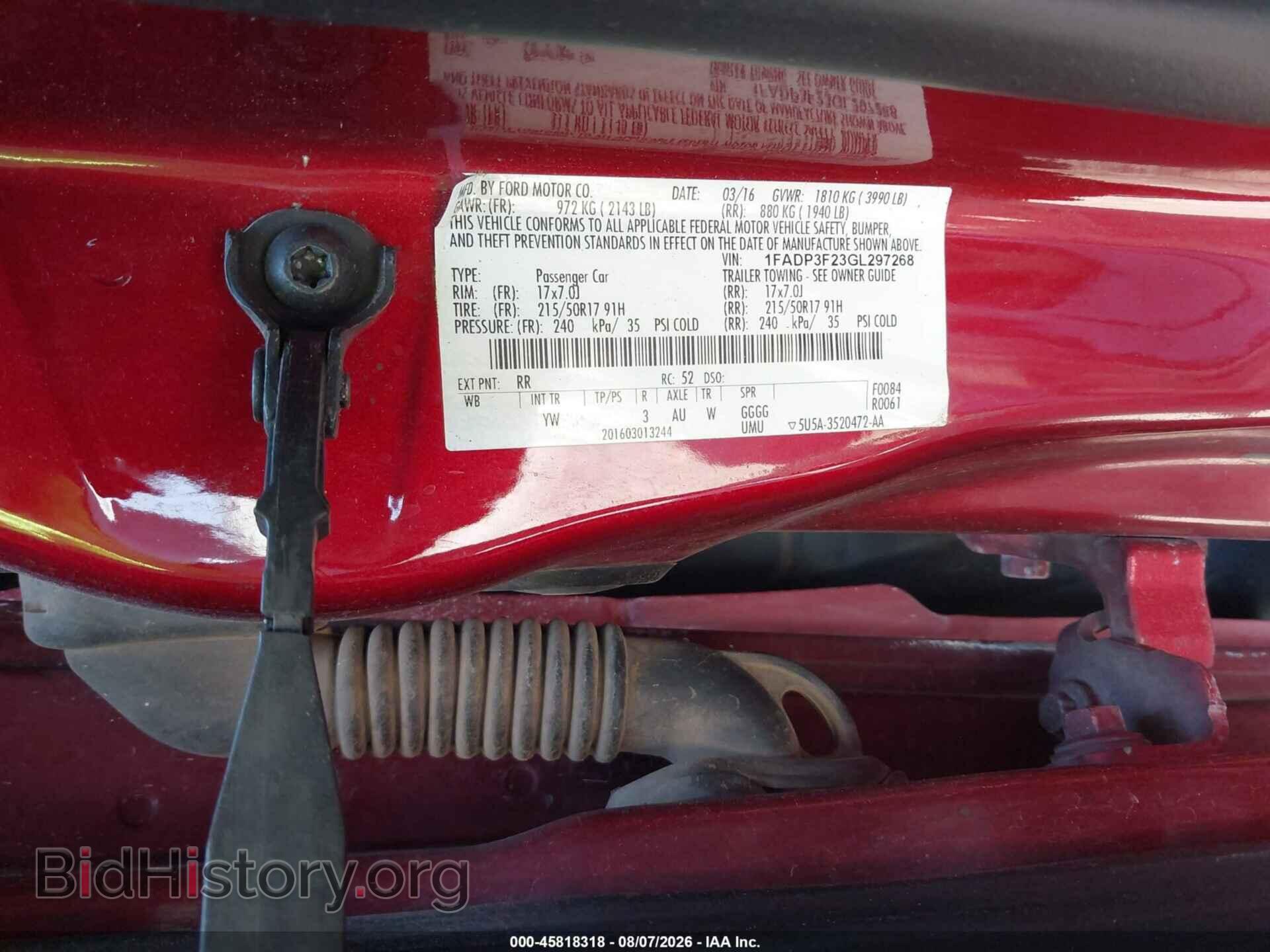 2016 FORD FOCUS - VIN: 1FADP3F23GL297268 - Фото 9