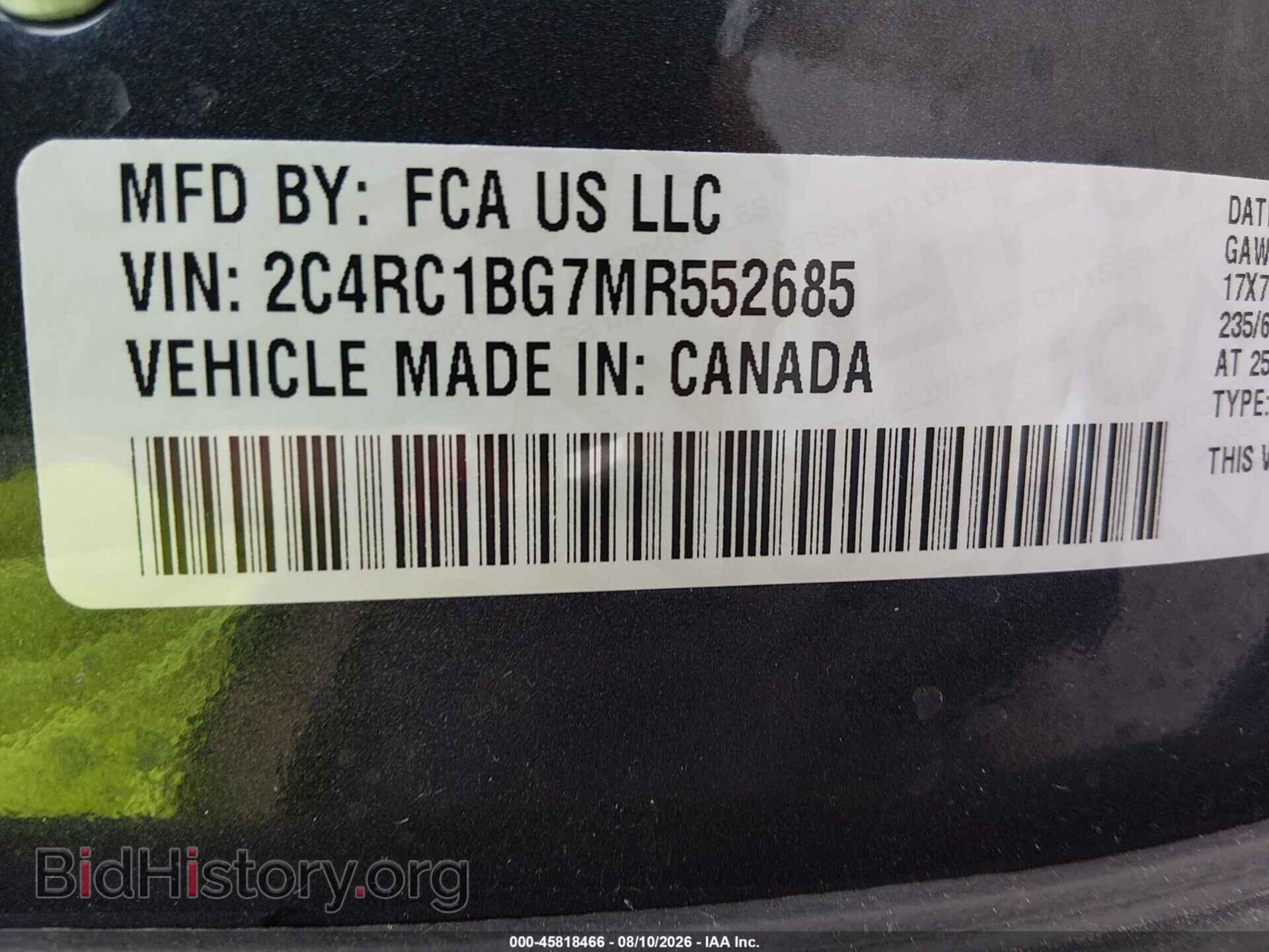 2021 CHRYSLER PACIFICA - VIN: 2C4RC1BG7MR552685 - Photo 9