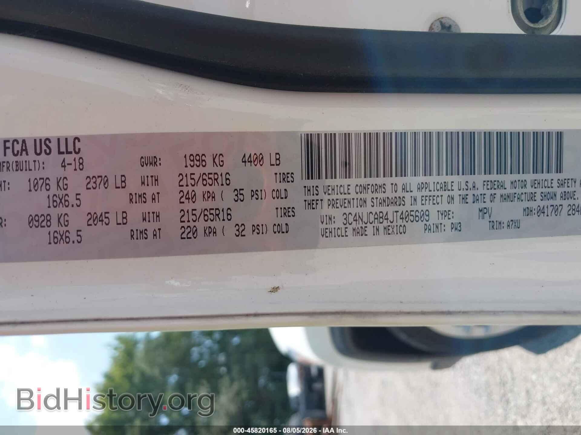 2018 JEEP COMPASS - VIN: 3C4NJCAB4JT405609 - Фото 9