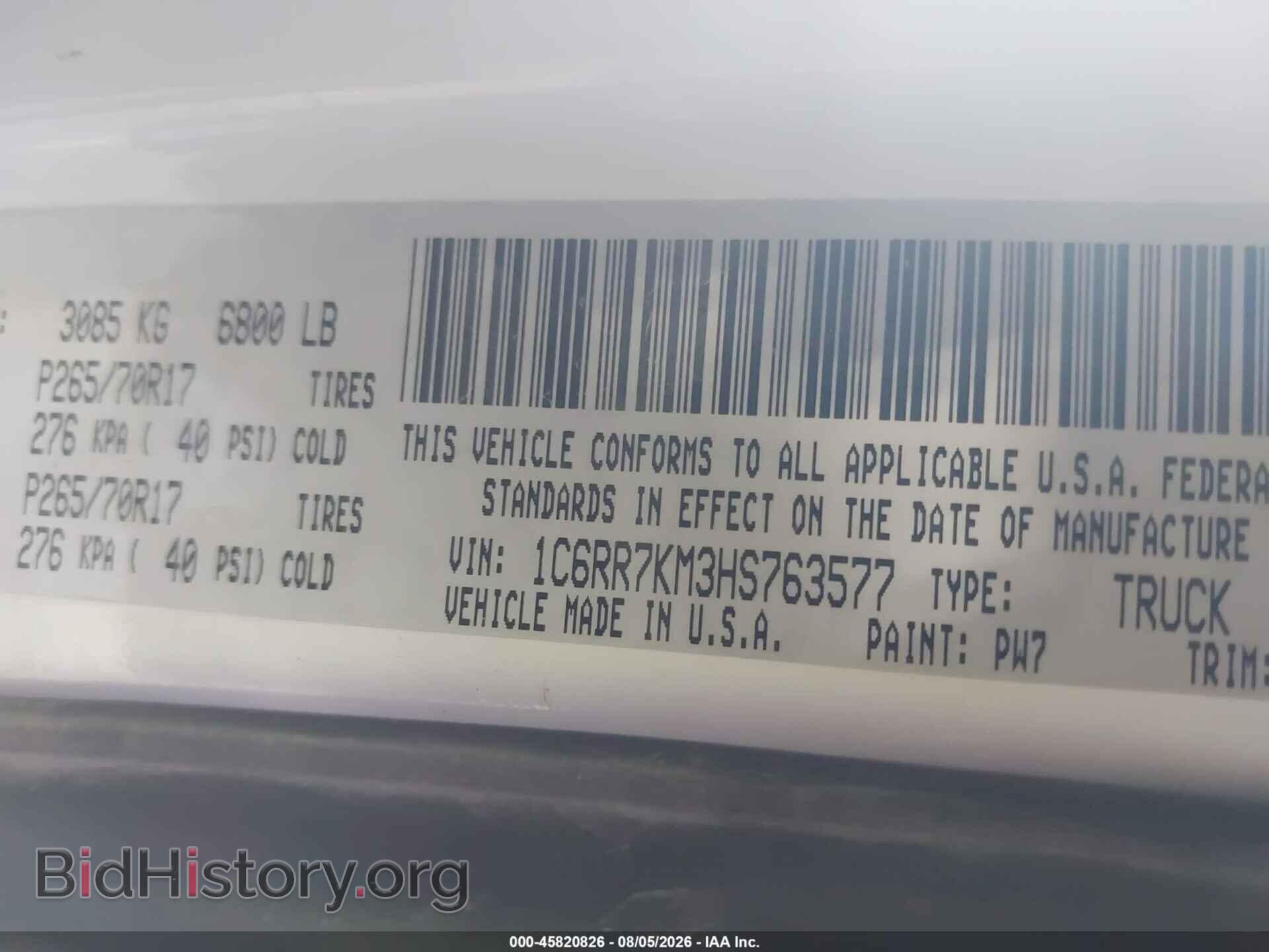 2017 RAM 1500 - VIN: 1C6RR7KM3HS763577 - Фото 9