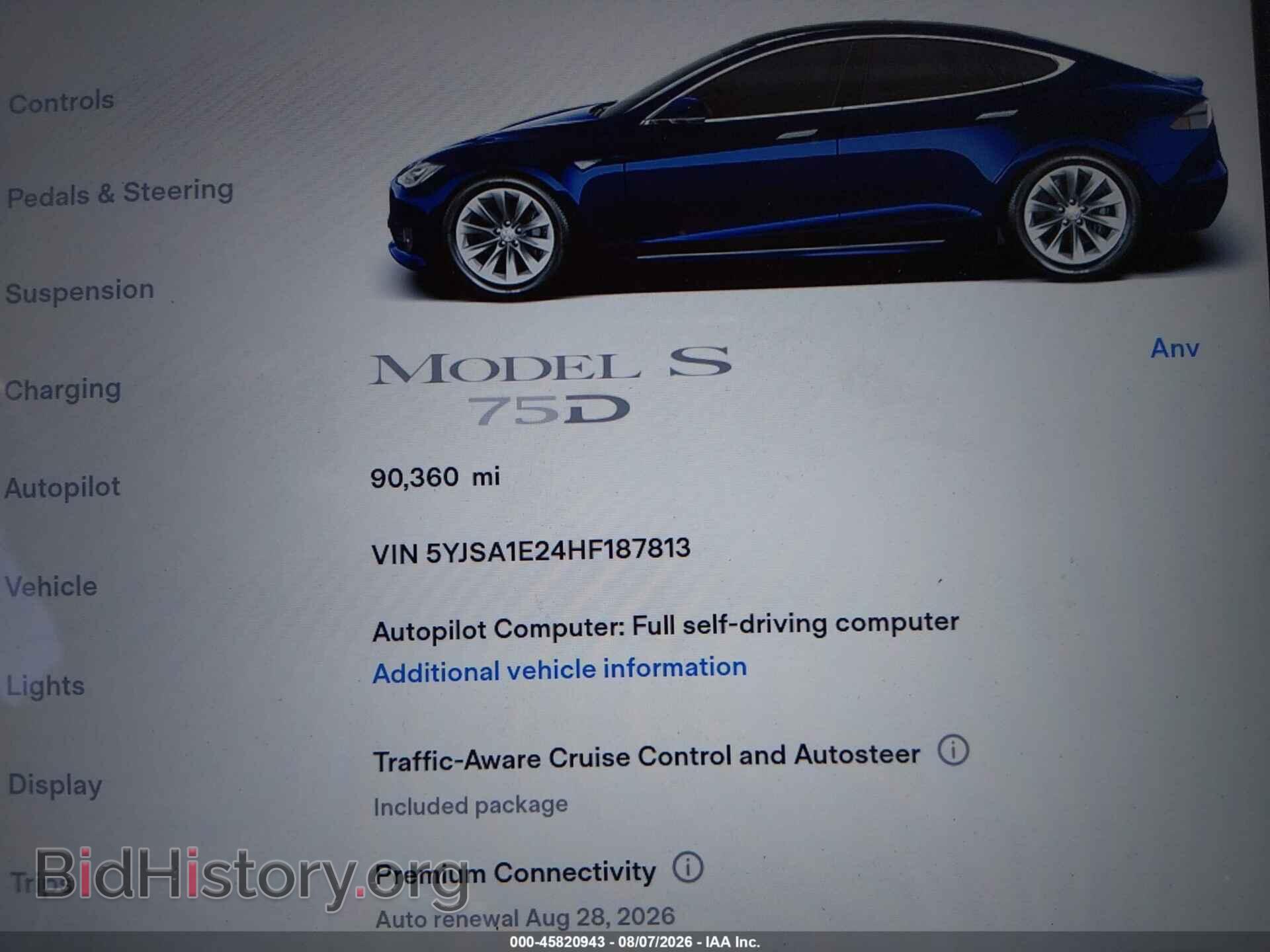 2017 TESLA MODEL S - VIN: 5YJSA1E24HF187813 - Photo 14