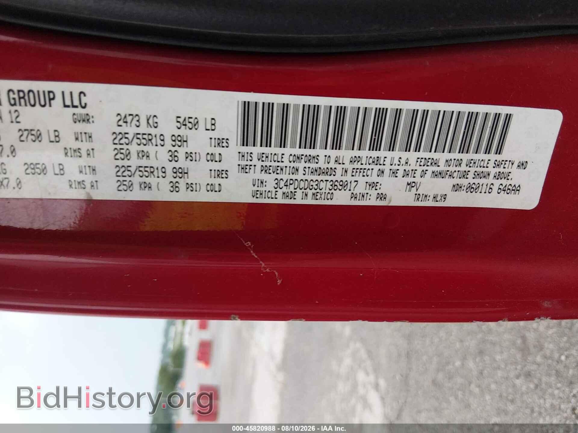 2012 DODGE JOURNEY - VIN: 3C4PDCDG3CT369017 - Photo 9