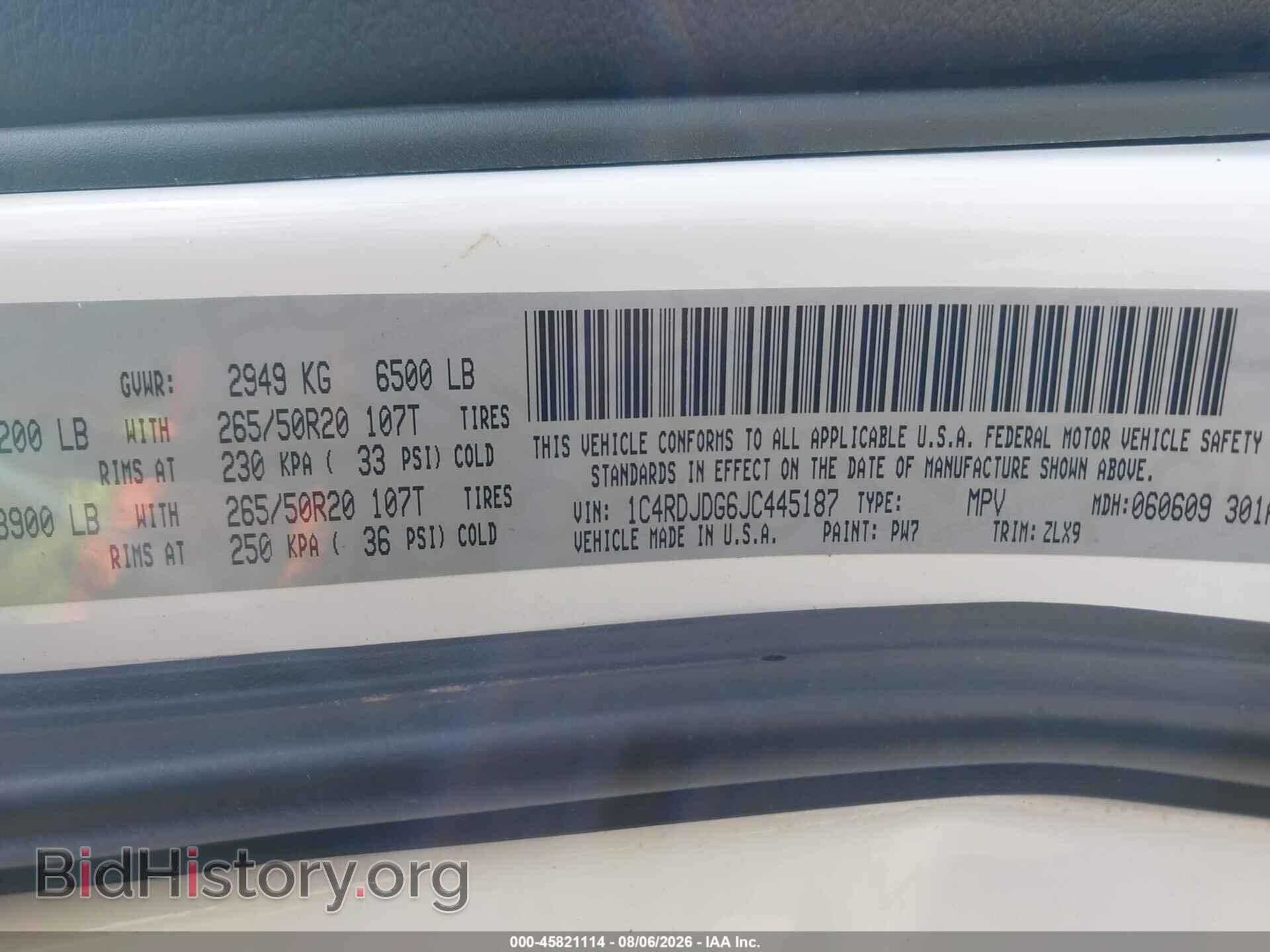 2018 DODGE DURANGO - VIN: 1C4RDJDG6JC445187 - Photo 9