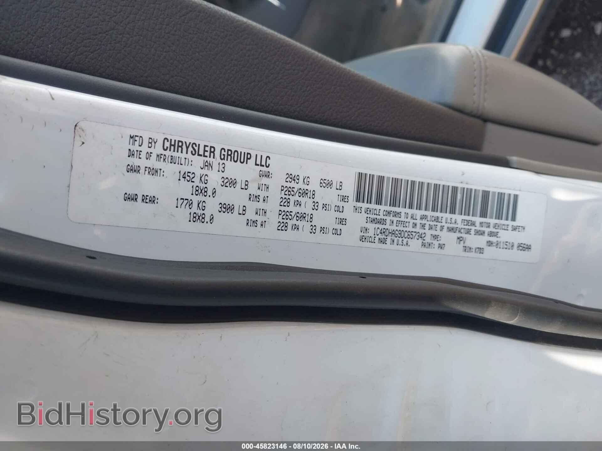 2013 DODGE DURANGO - VIN: 1C4RDHAG9DC657342 - Photo 9