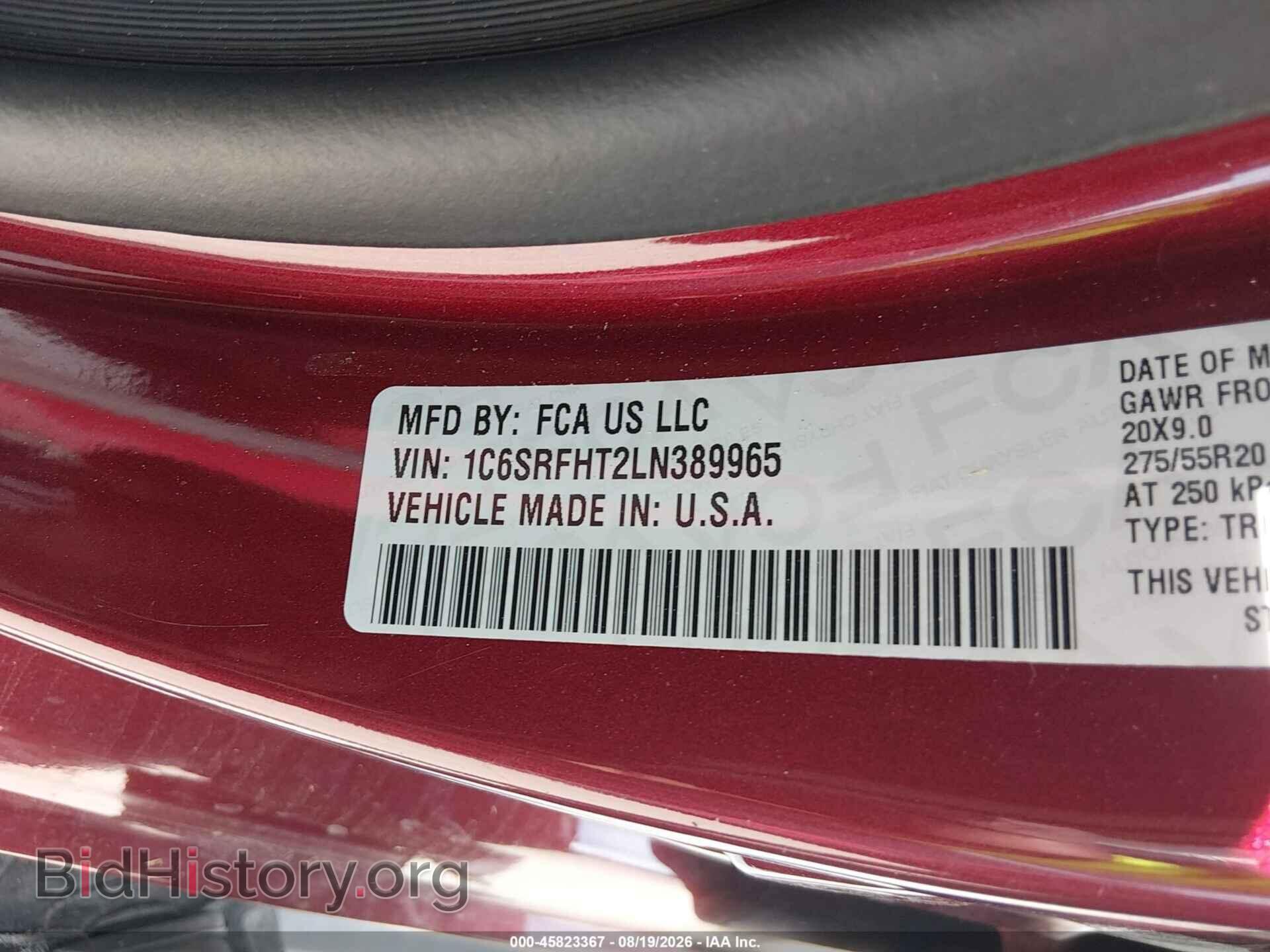 2020 RAM 1500 - VIN: 1C6SRFHT2LN389965 - Фото 9