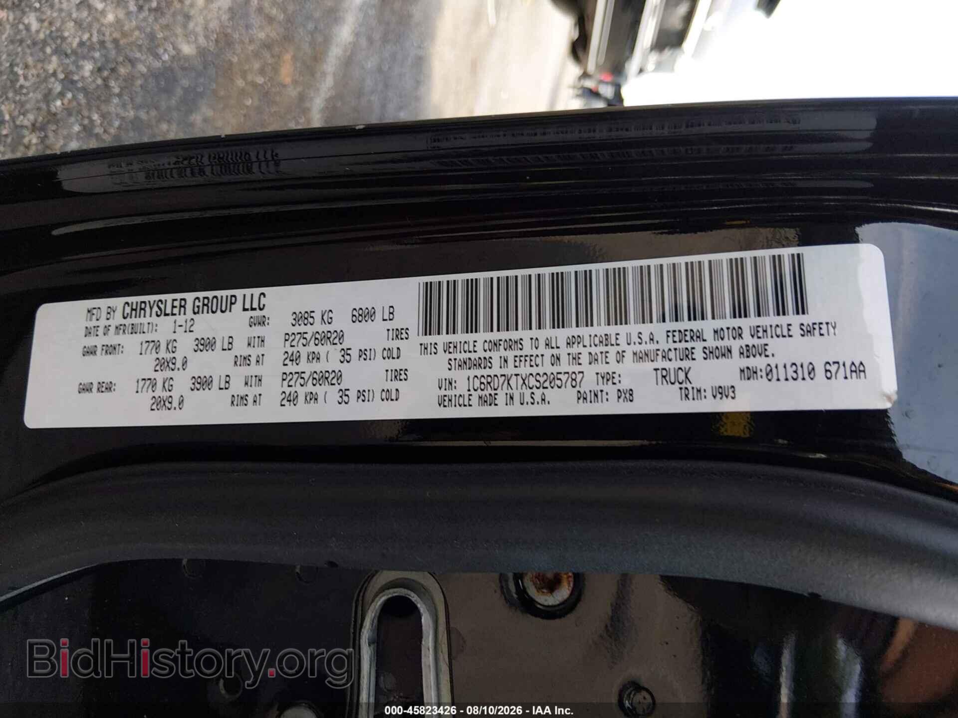 2012 RAM 1500 - VIN: 1C6RD7KTXCS205787 - Photo 9