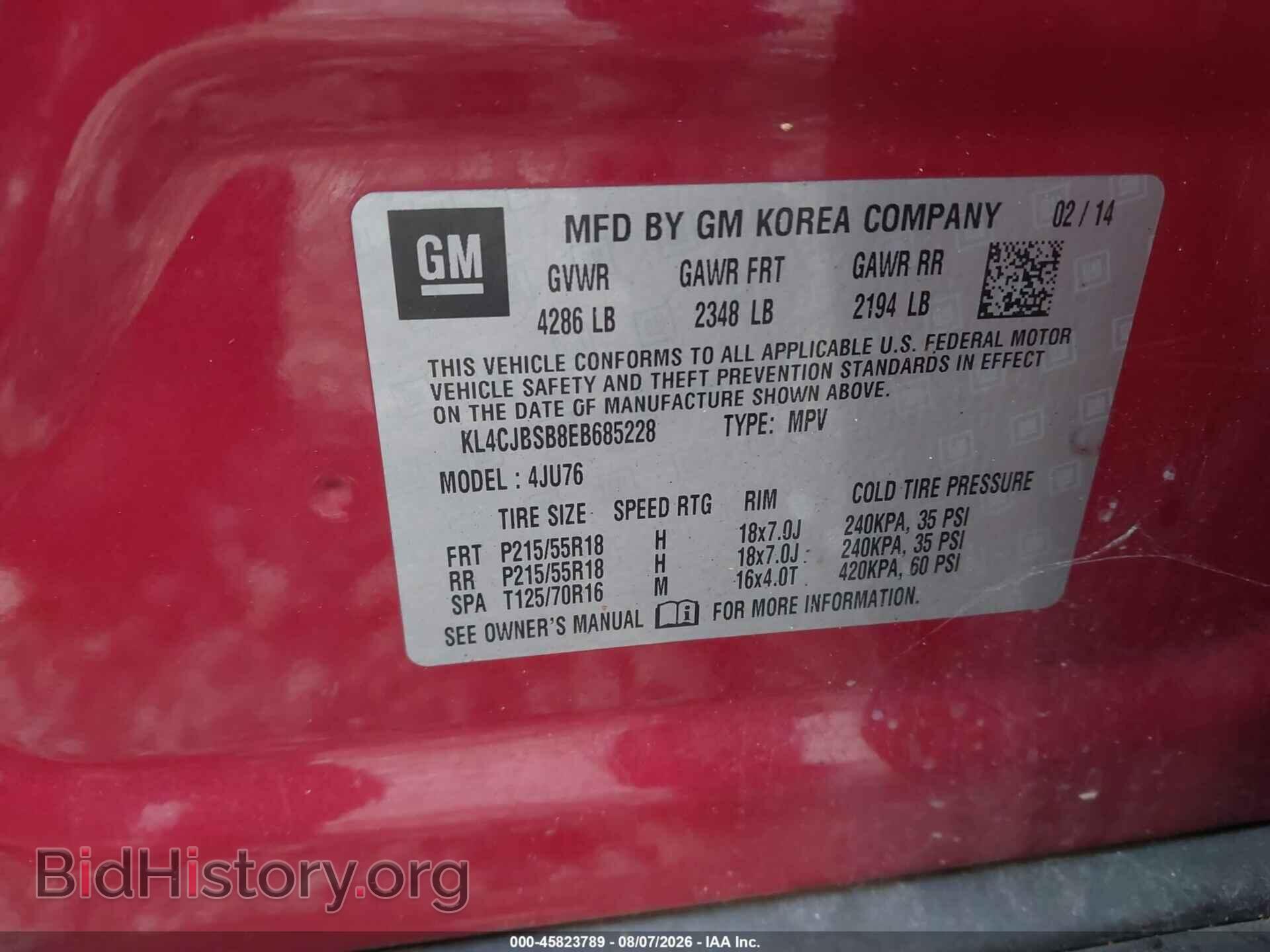 2014 BUICK ENCORE - VIN: KL4CJBSB8EB685228 - Photo 9