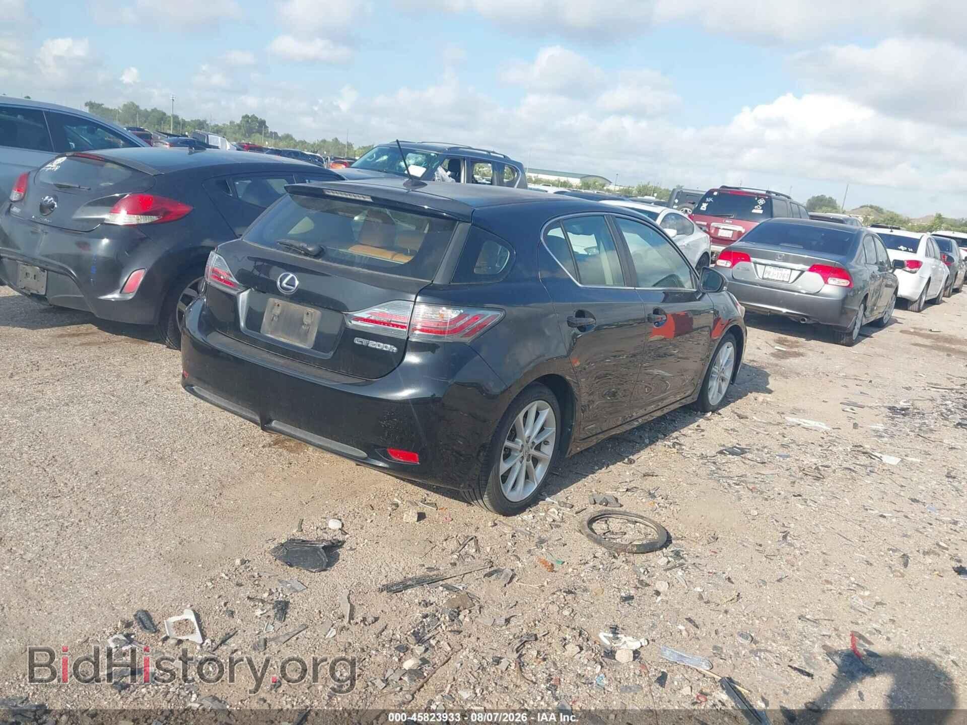 2012 LEXUS CT 200H - VIN: JTHKD5BH8C2102392 - Фото 4
