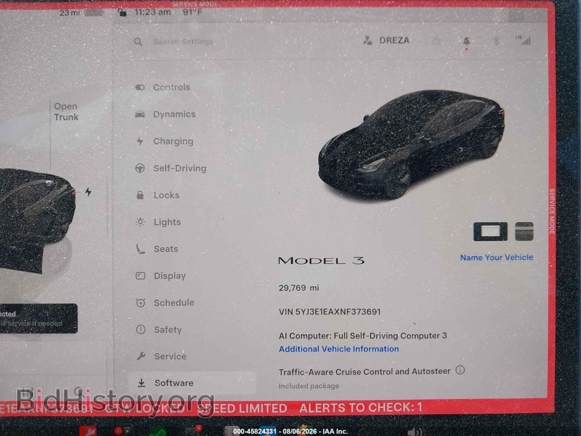 2022 TESLA MODEL 3 - VIN: 5YJ3E1EAXNF373691 - Фото 7