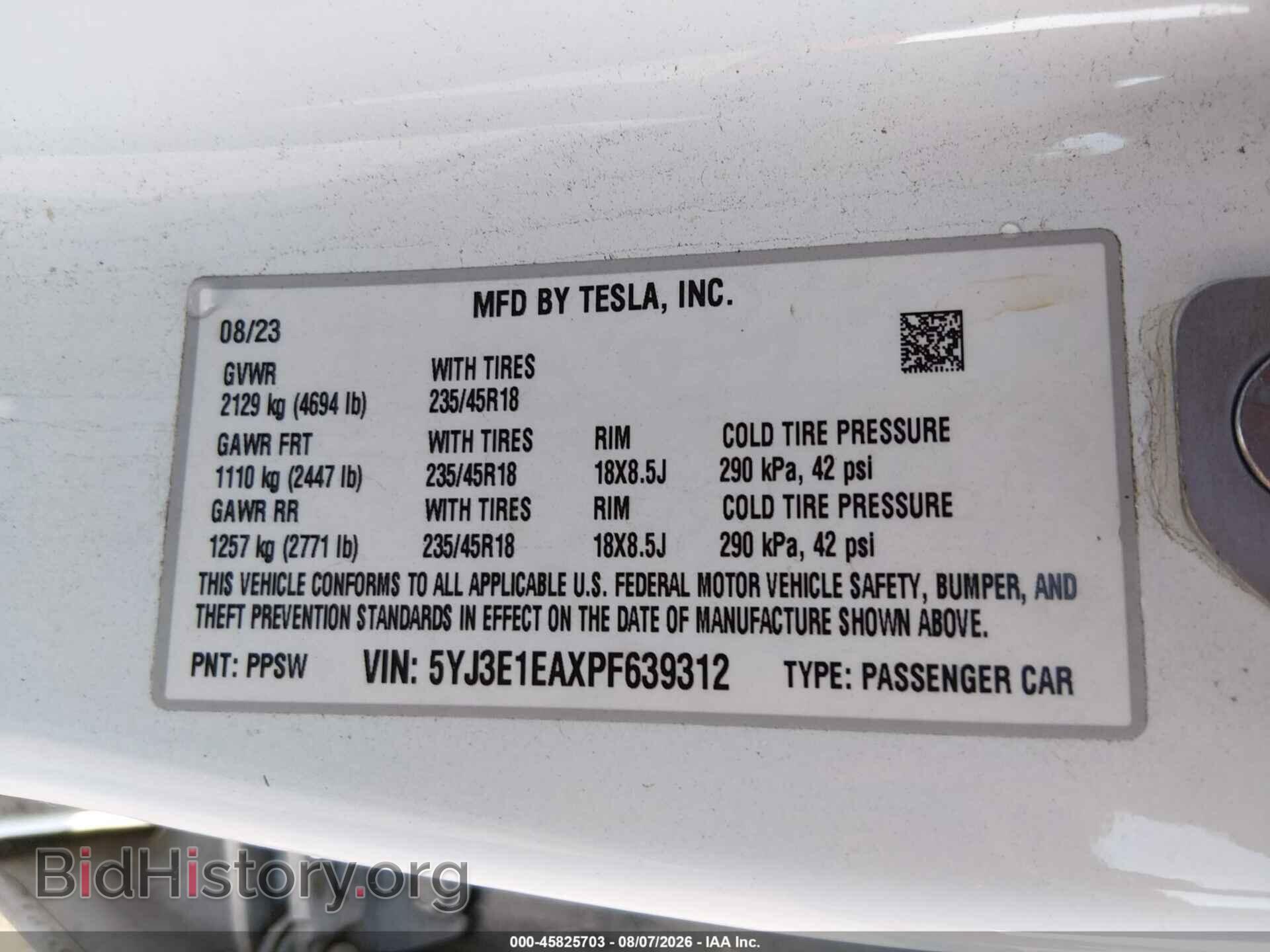 2023 TESLA MODEL 3 - VIN: 5YJ3E1EAXPF639312 - Фото 9