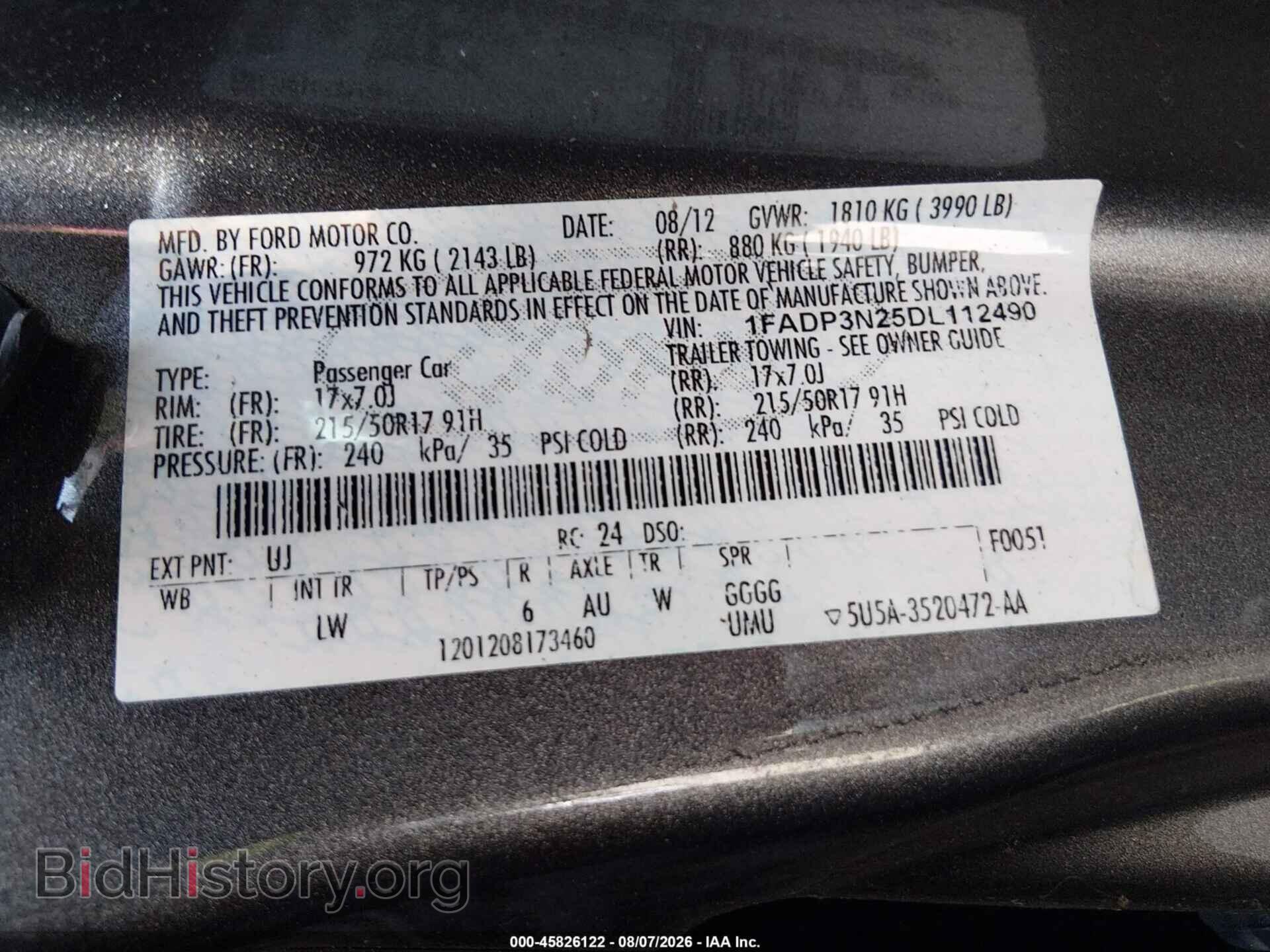 2013 FORD FOCUS - VIN: 1FADP3N25DL112490 - Фото 9