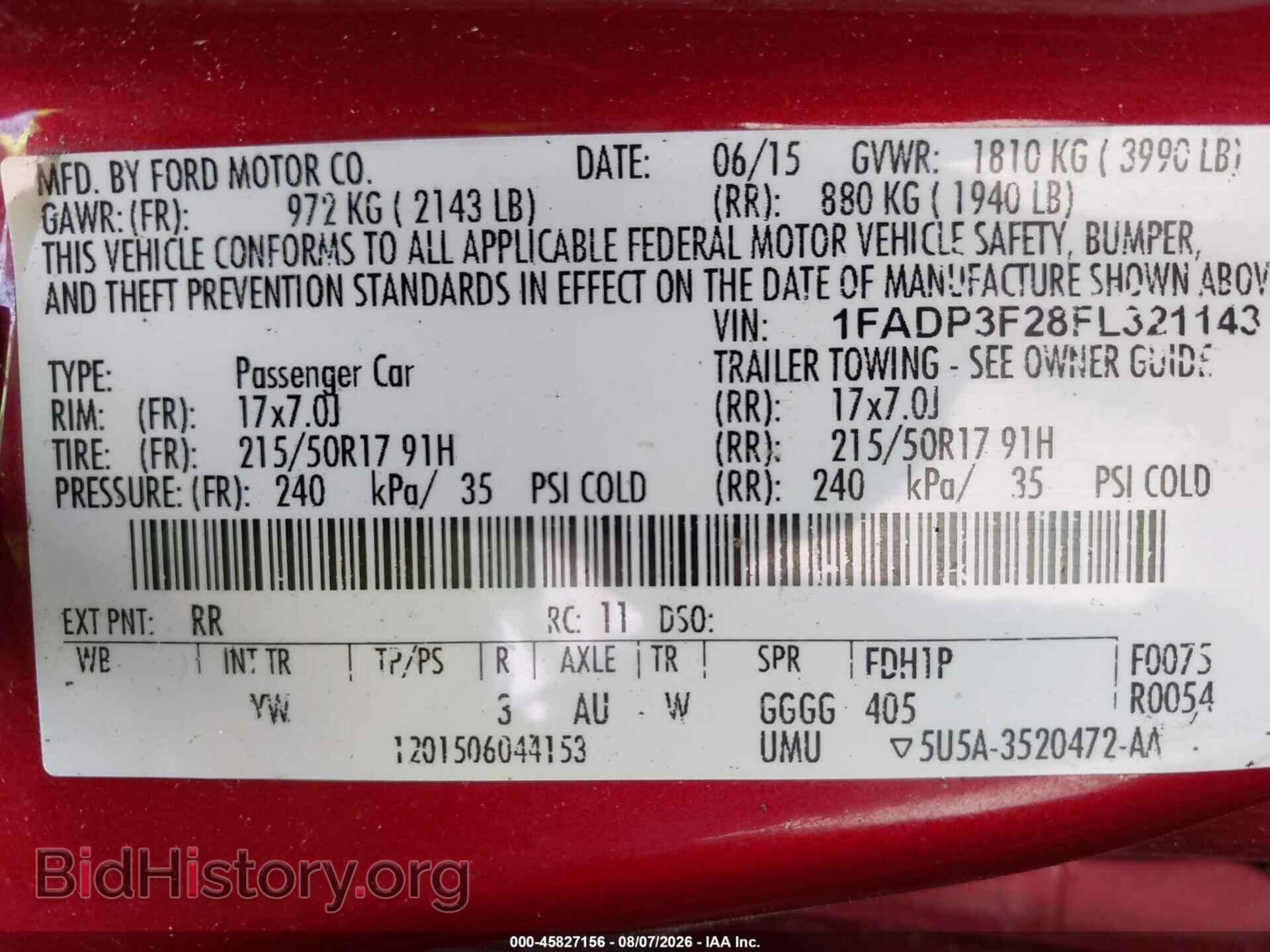 2015 FORD FOCUS - VIN: 1FADP3F28FL321143 - Фото 9