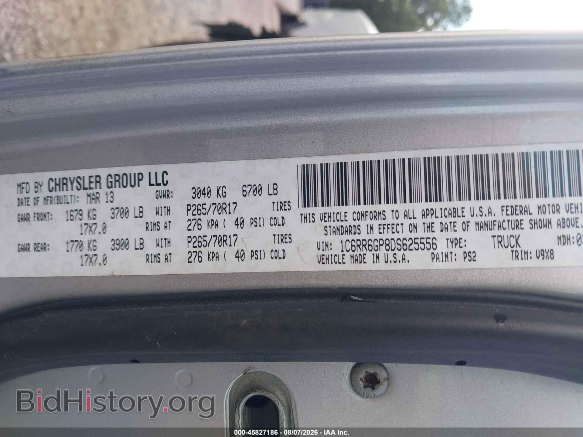 2013 RAM 1500 - VIN: 1C6RR6GP8DS625556 - Photo 9